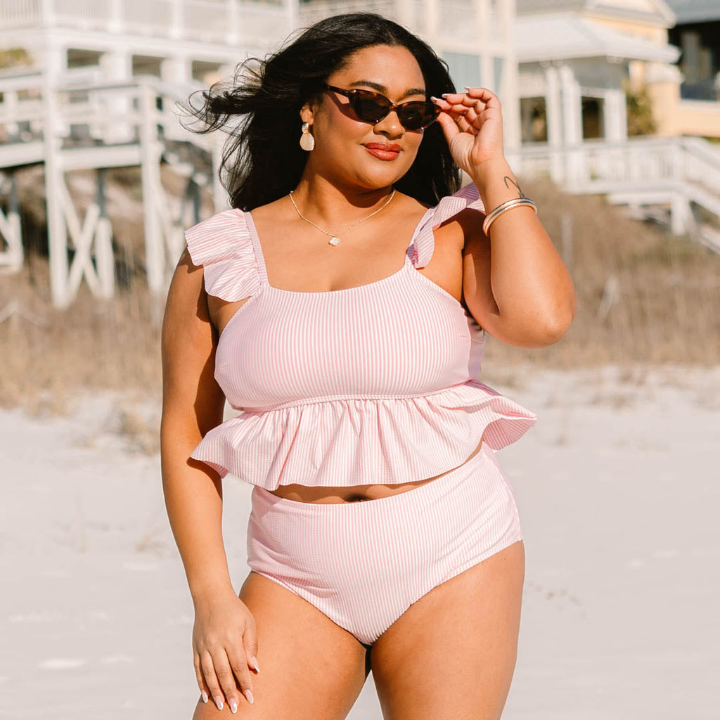 Breeze Through Paradise Tankini, Pink Stripe