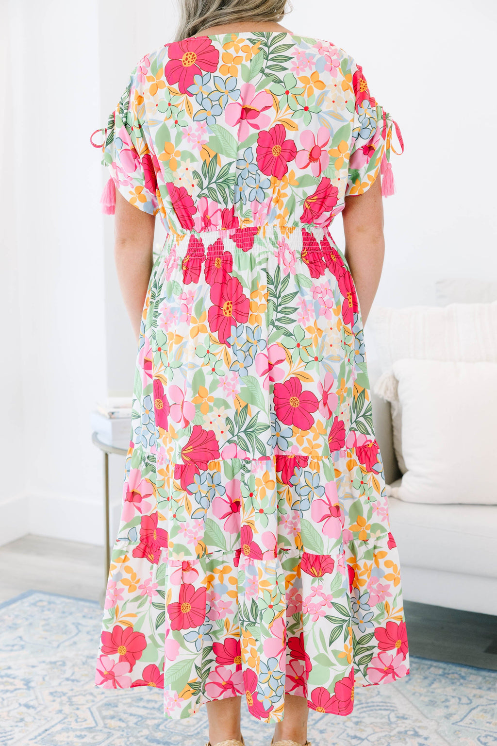 A Ray of Sunshine Dress, Pink Floral