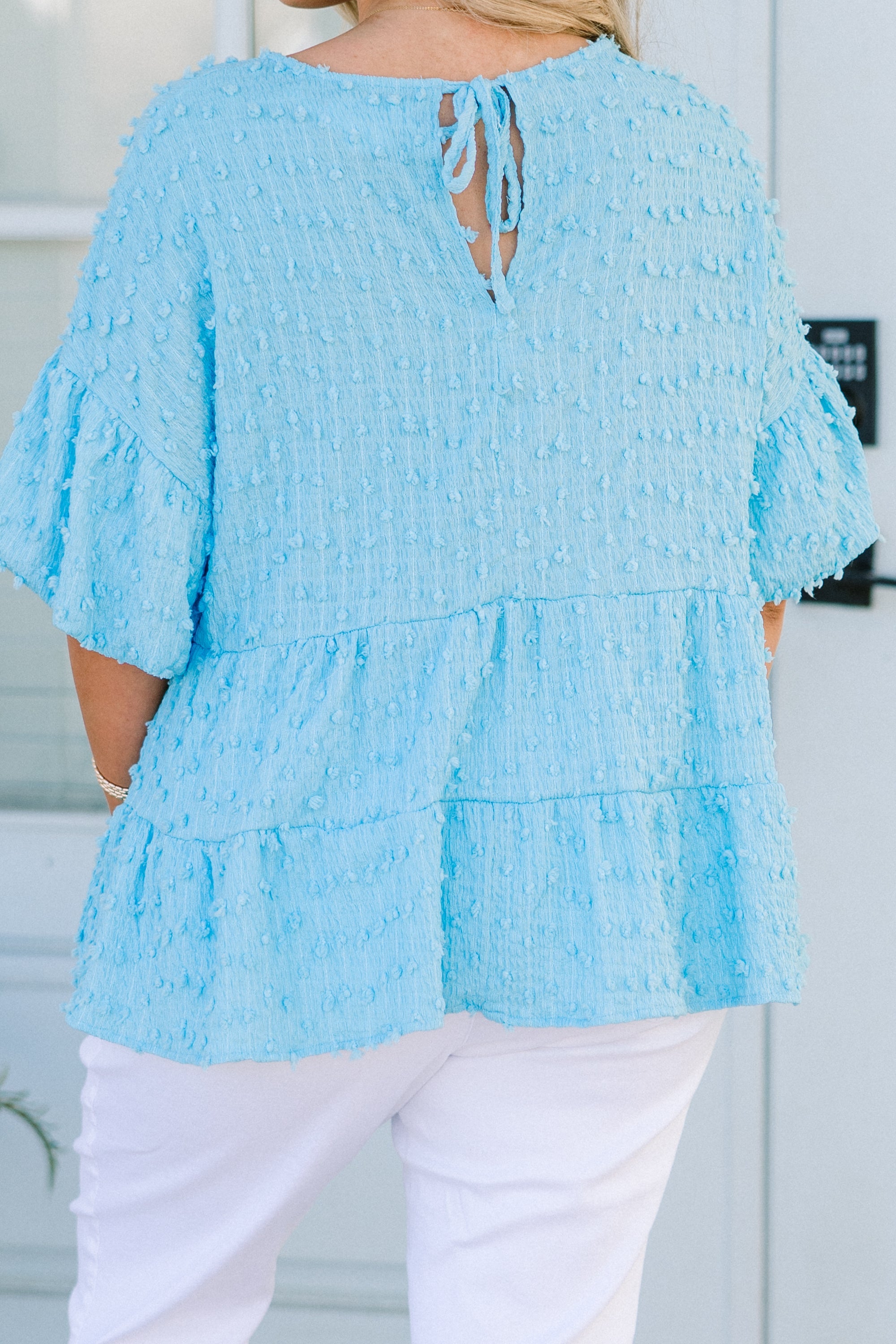 A Rosy Smile Top, Blue