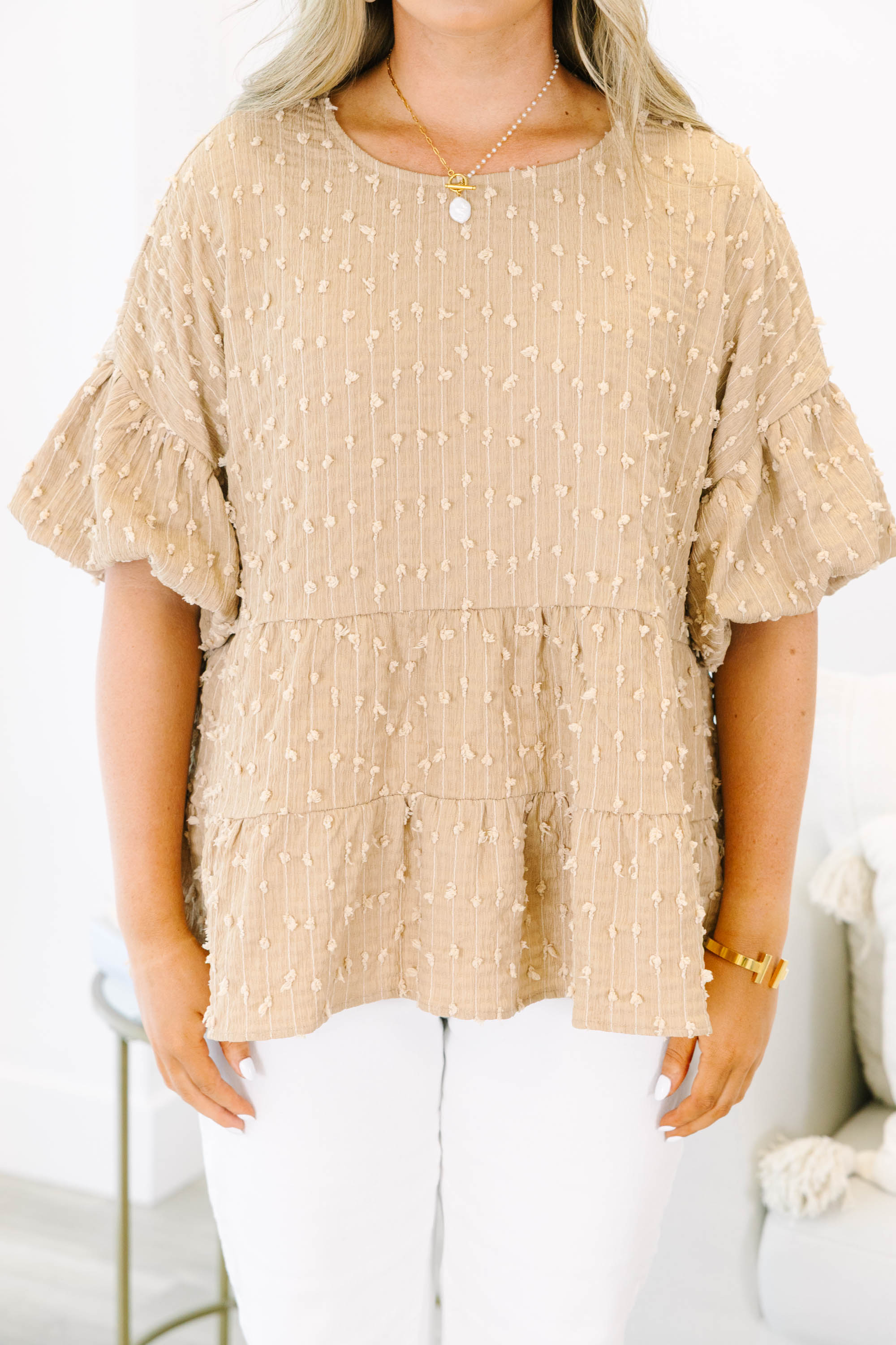 A Rosy Smile Top, Brown