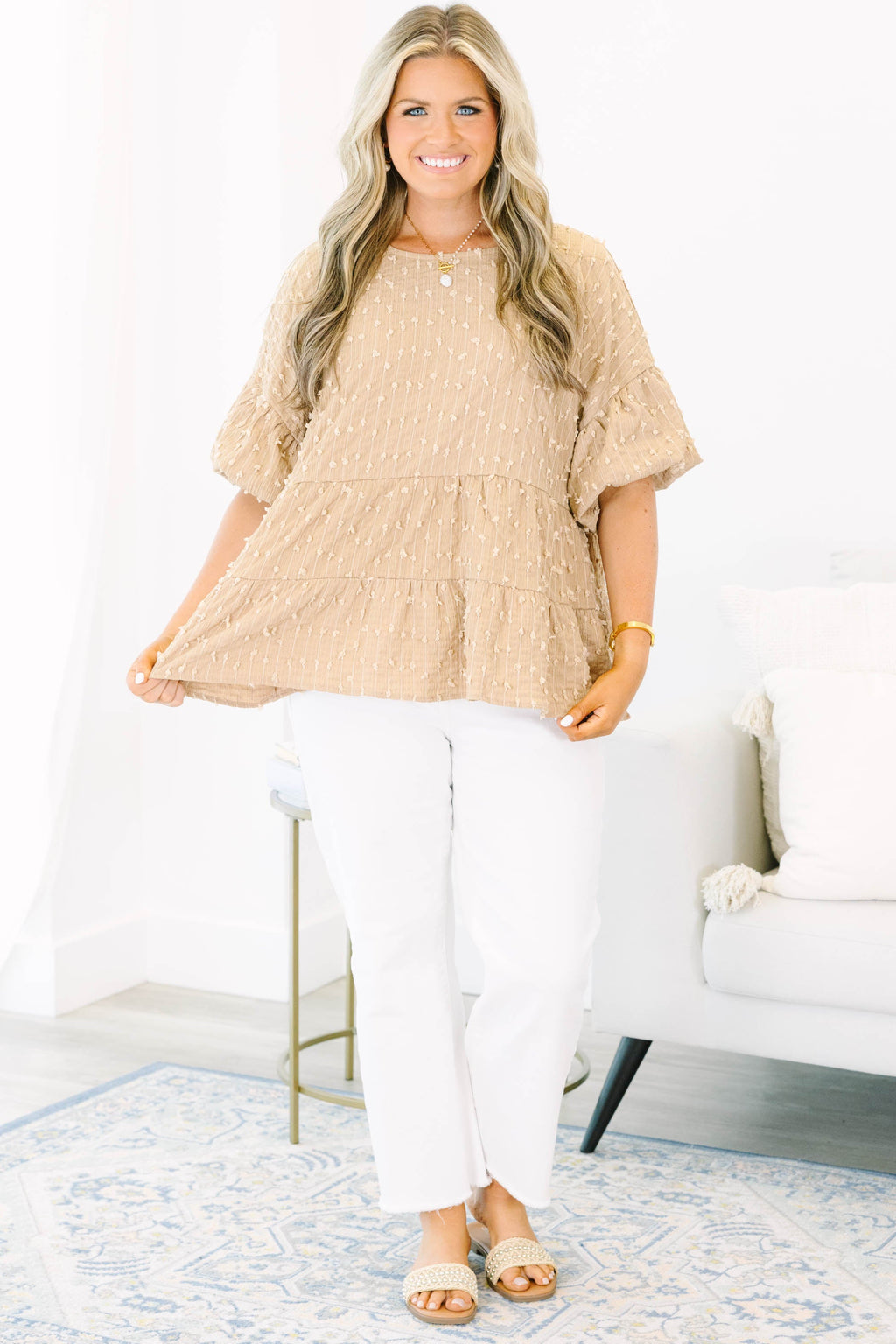 A Rosy Smile Top, Brown