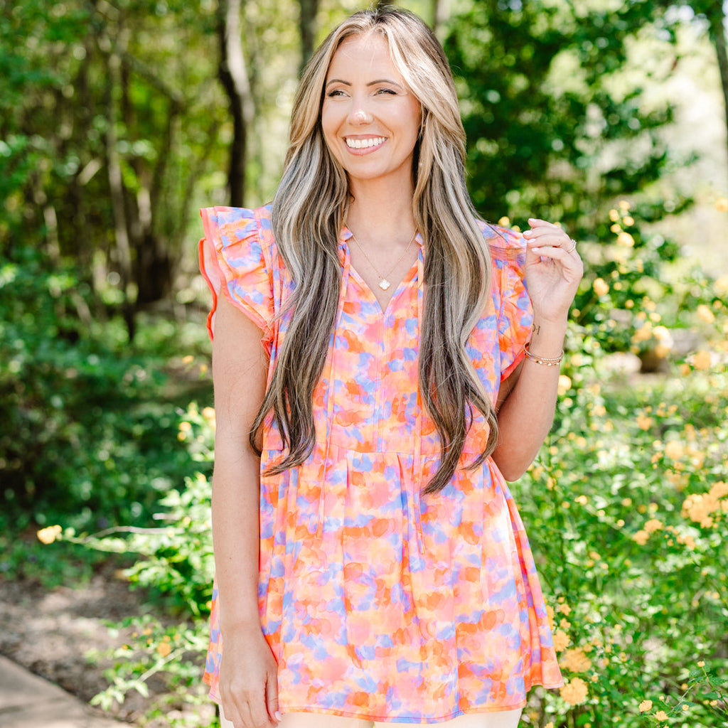 A Touch Of Grace Top, Orange