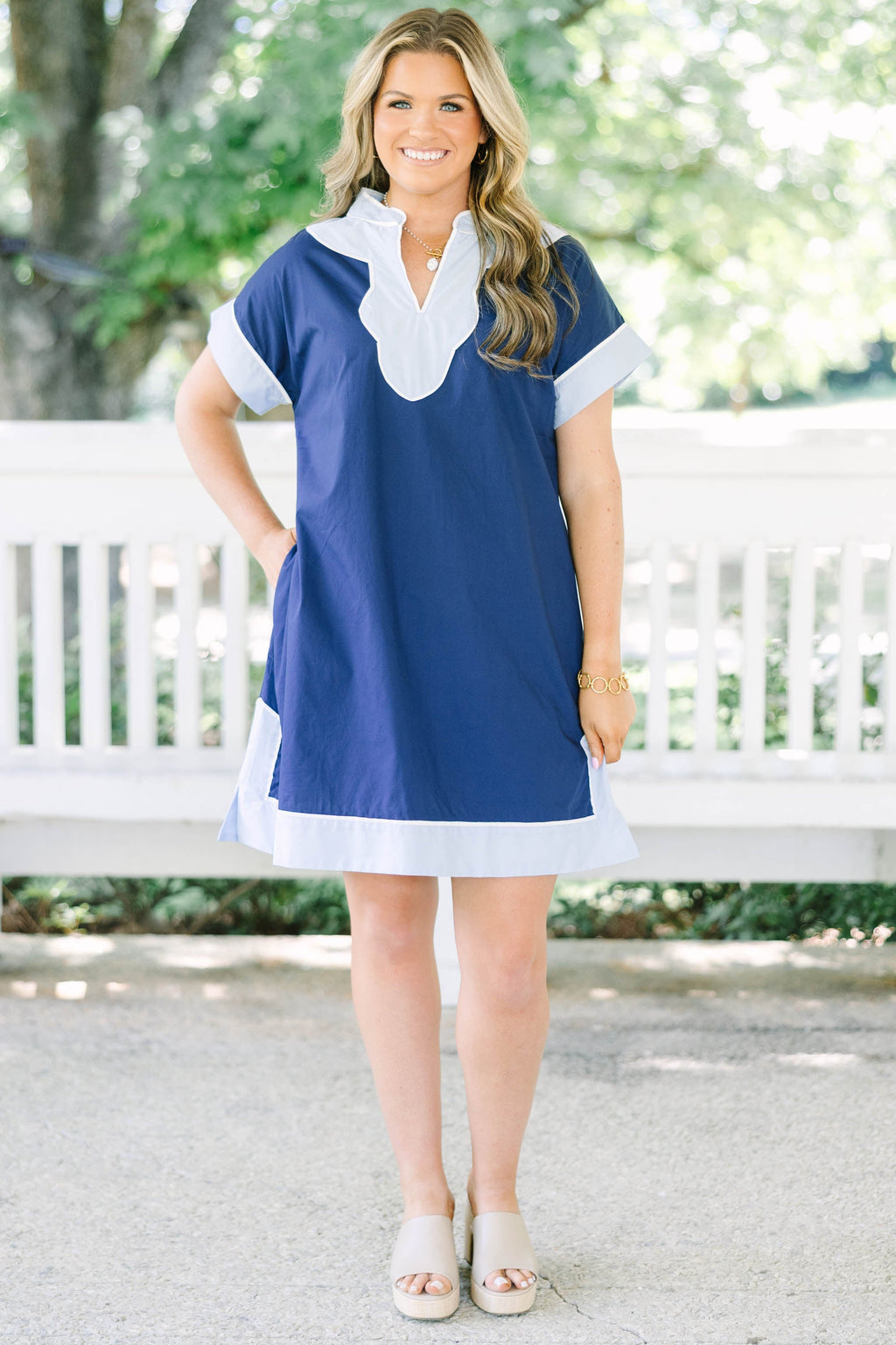 A Week Away Dress, Blue