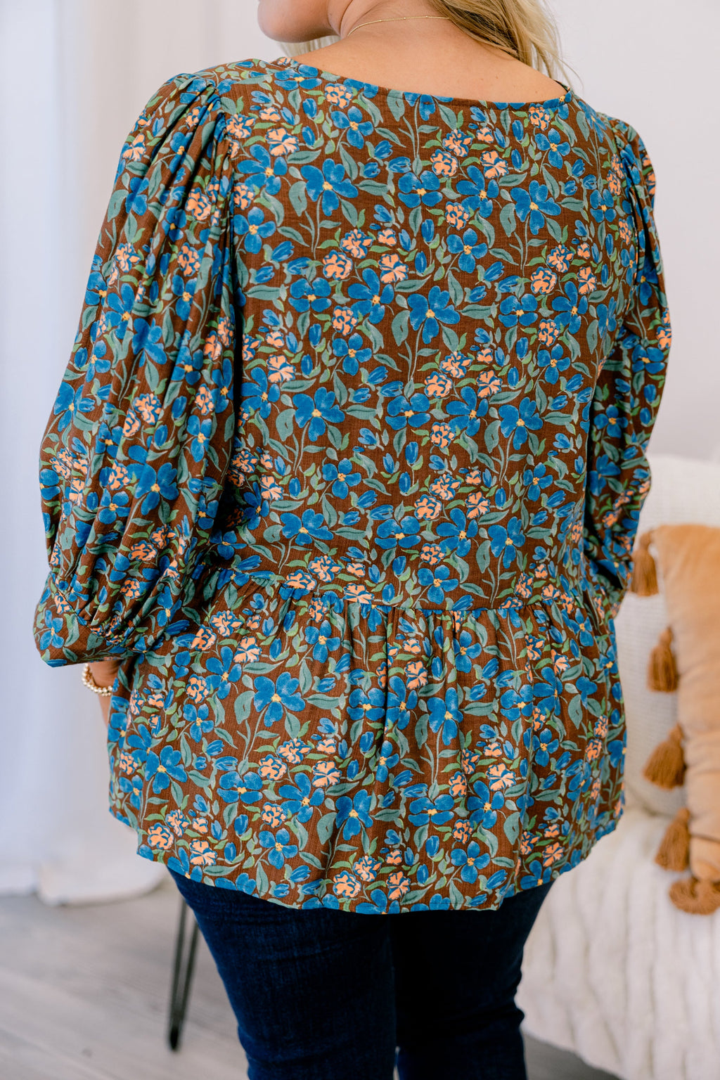 A Whole New Perspective Top, Brown Floral