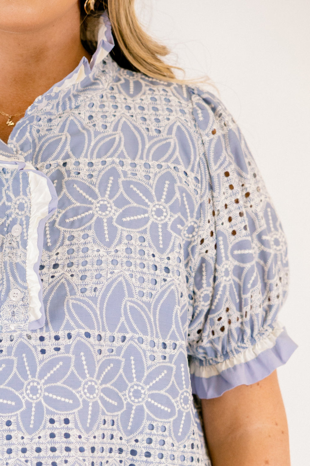 Above And Beyond Top, Chambray