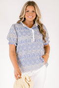 Above And Beyond Top, Chambray