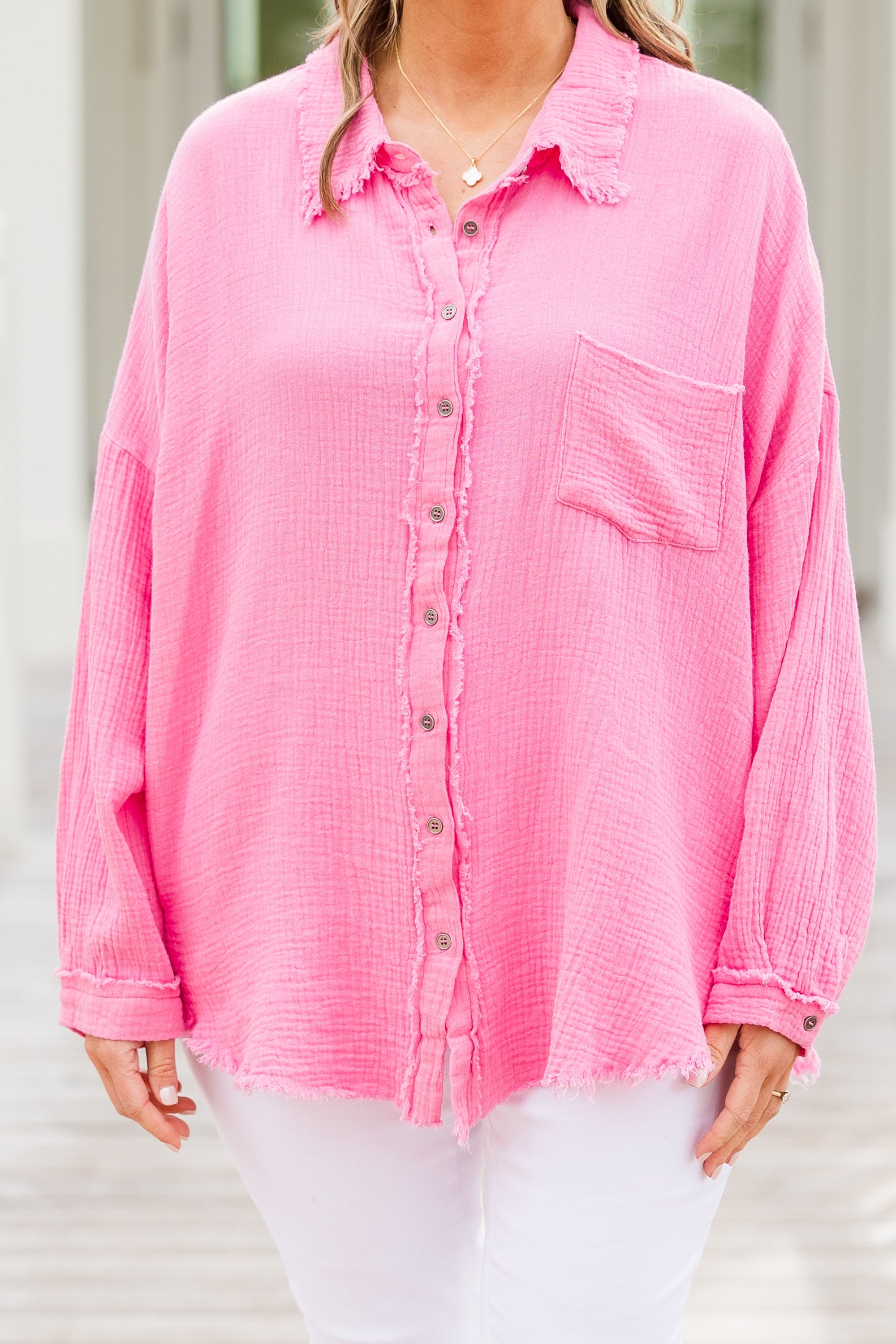 Act Of Faith Top, Candy Pink