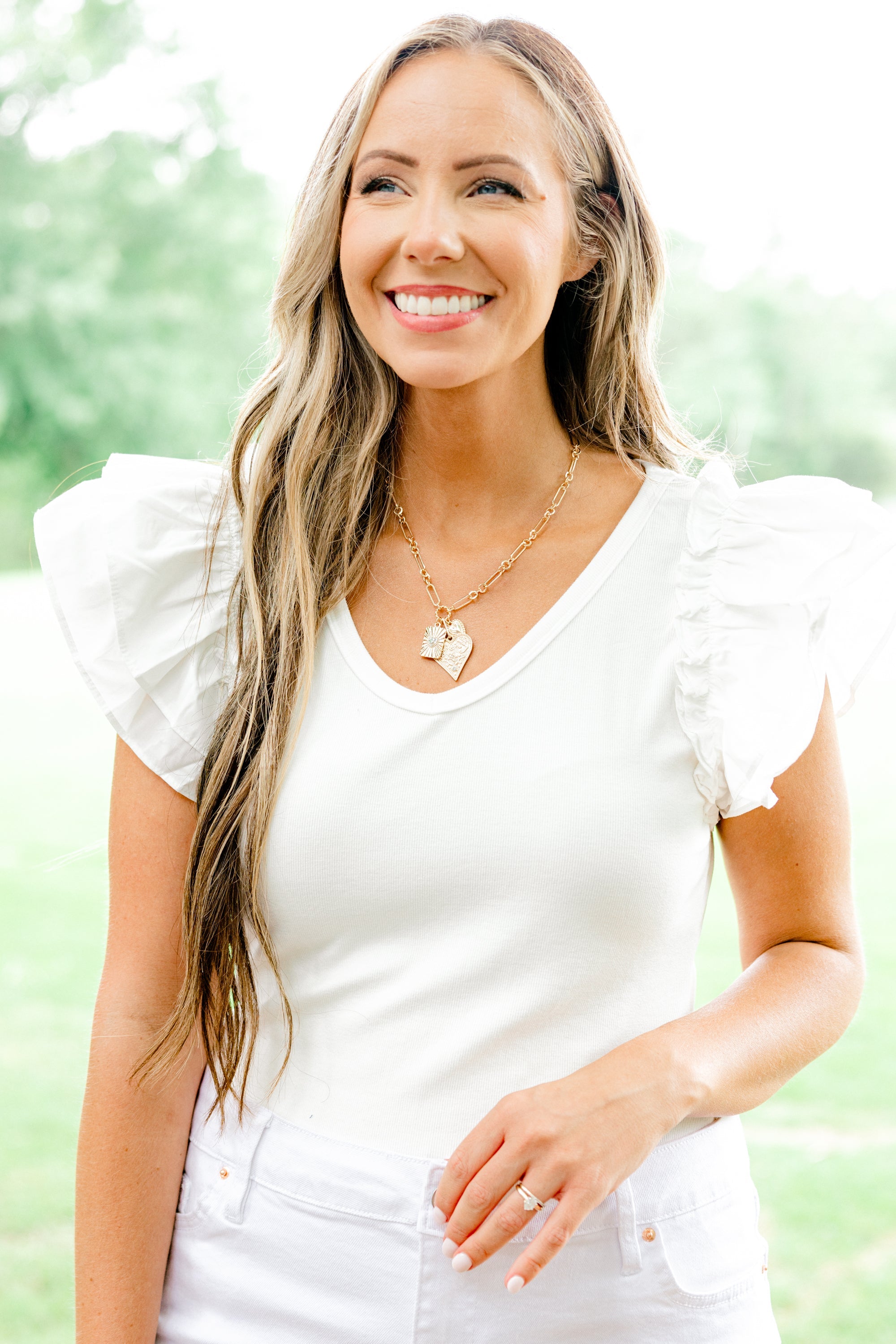 Added Charm Necklace, Gold