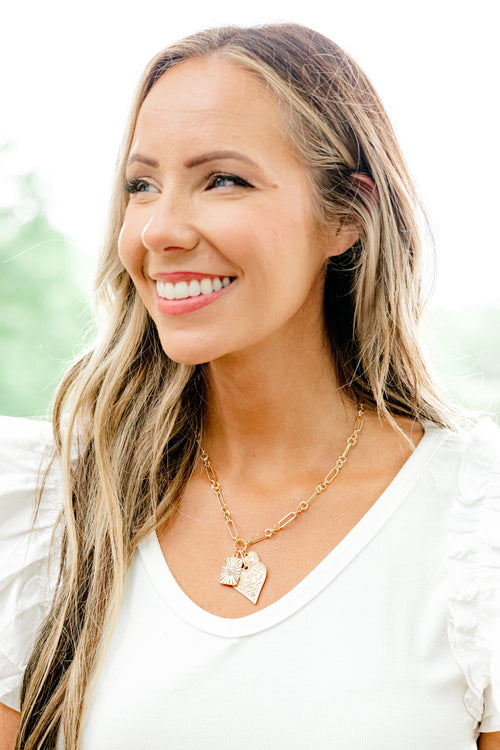 Added Charm Necklace, Gold