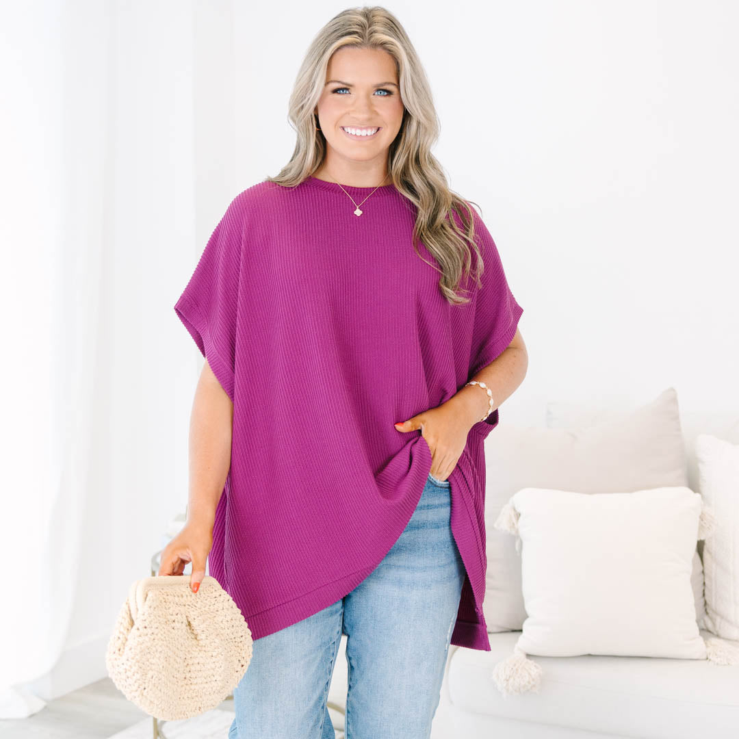 All About Knits Top, Berry