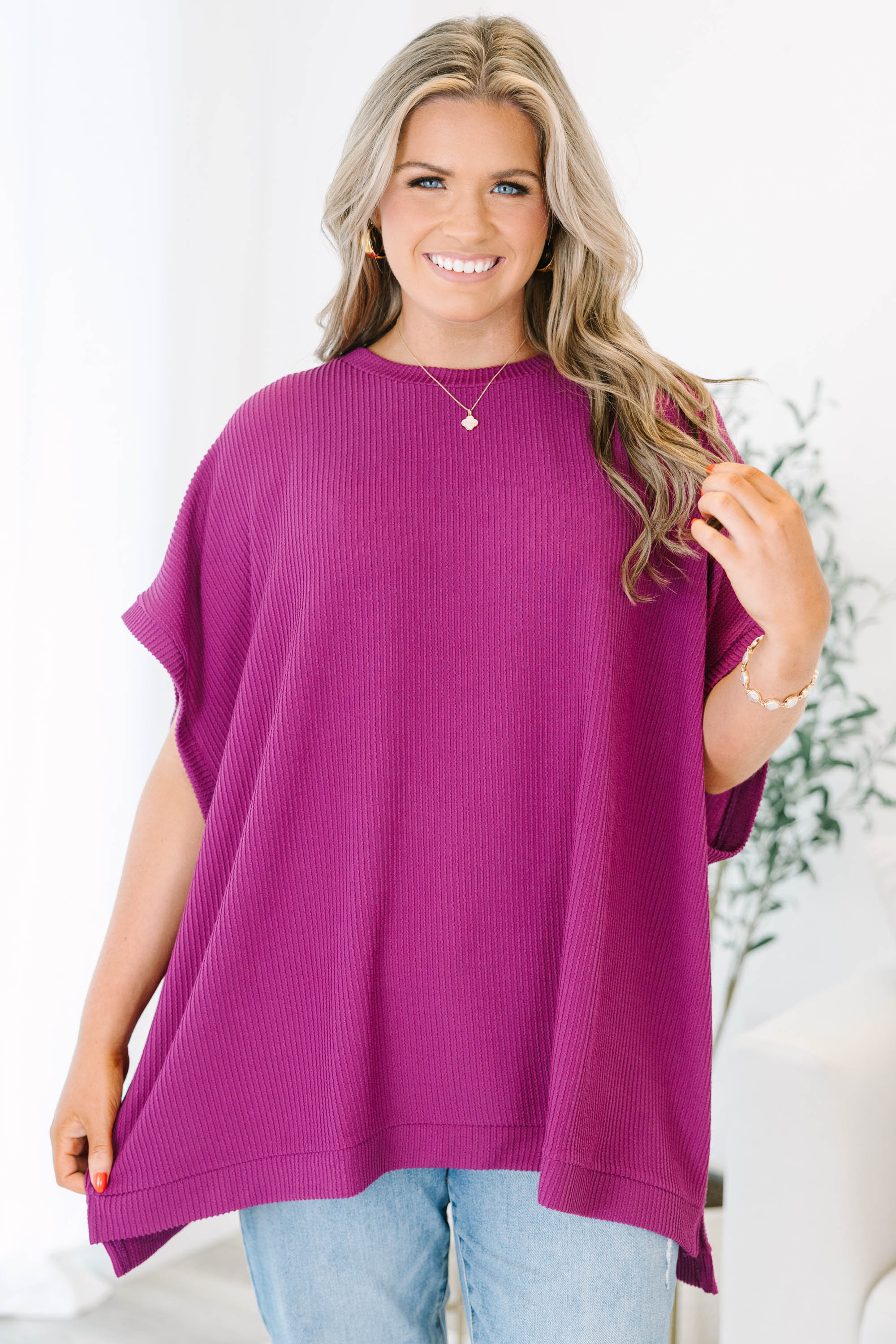 All About Knits Top, Berry