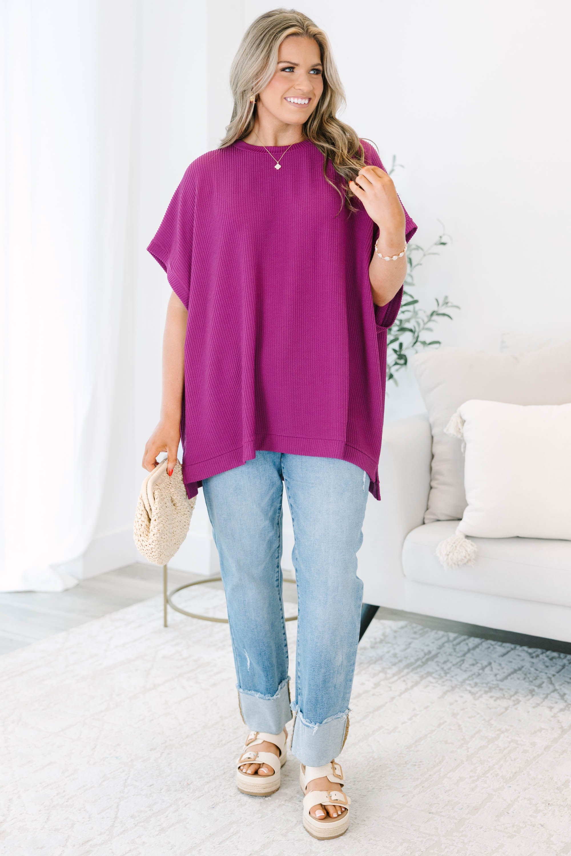 All About Knits Top, Berry