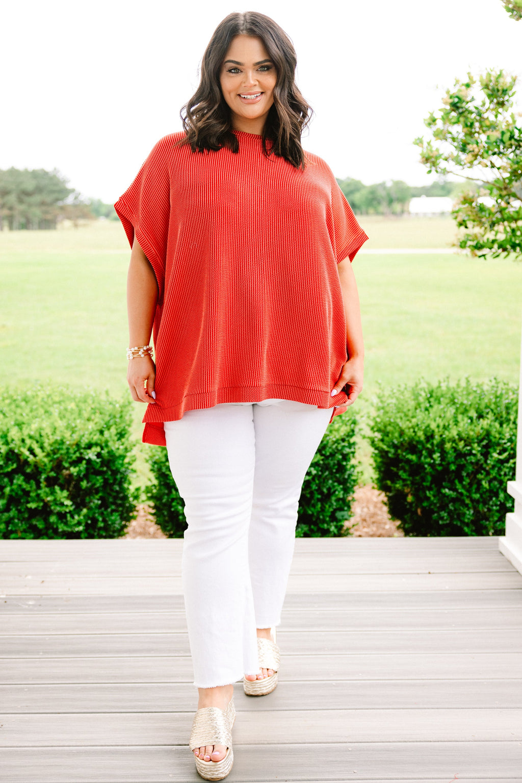 All About Knits Top, Burnt Orange
