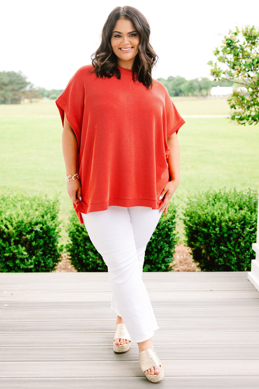 All About Knits Top, Burnt Orange