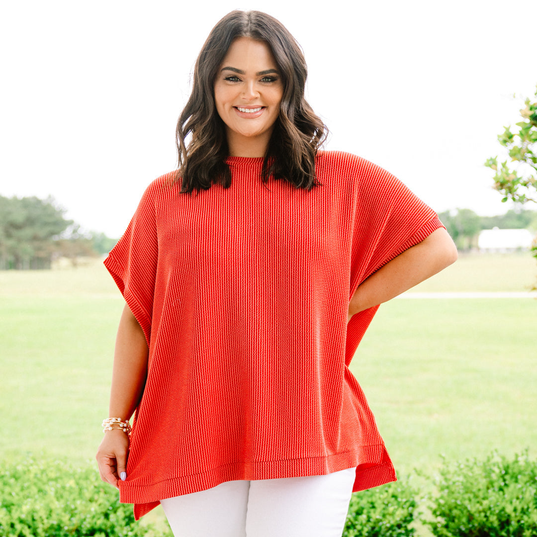 All About Knits Top, Burnt Orange