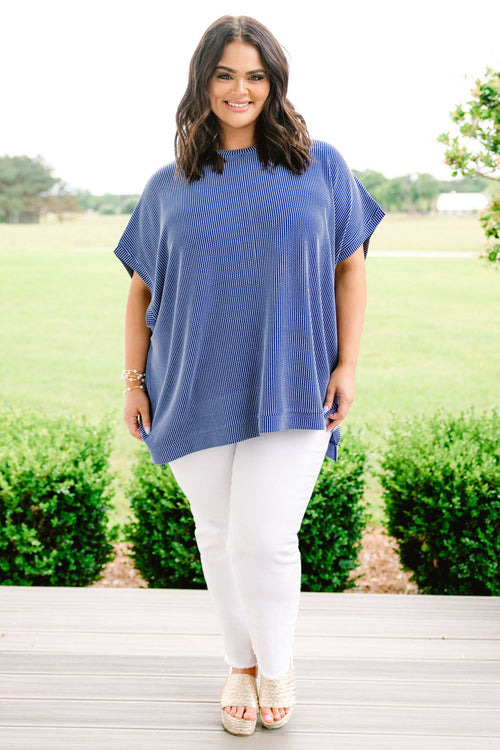 All About Knits Top, Dark Blue