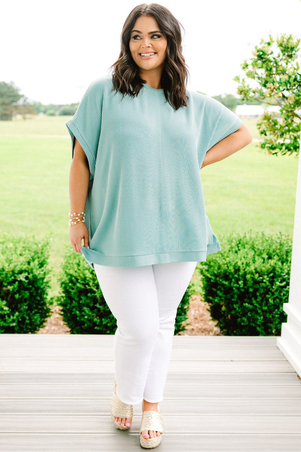 All About Knits Top, Turquoise