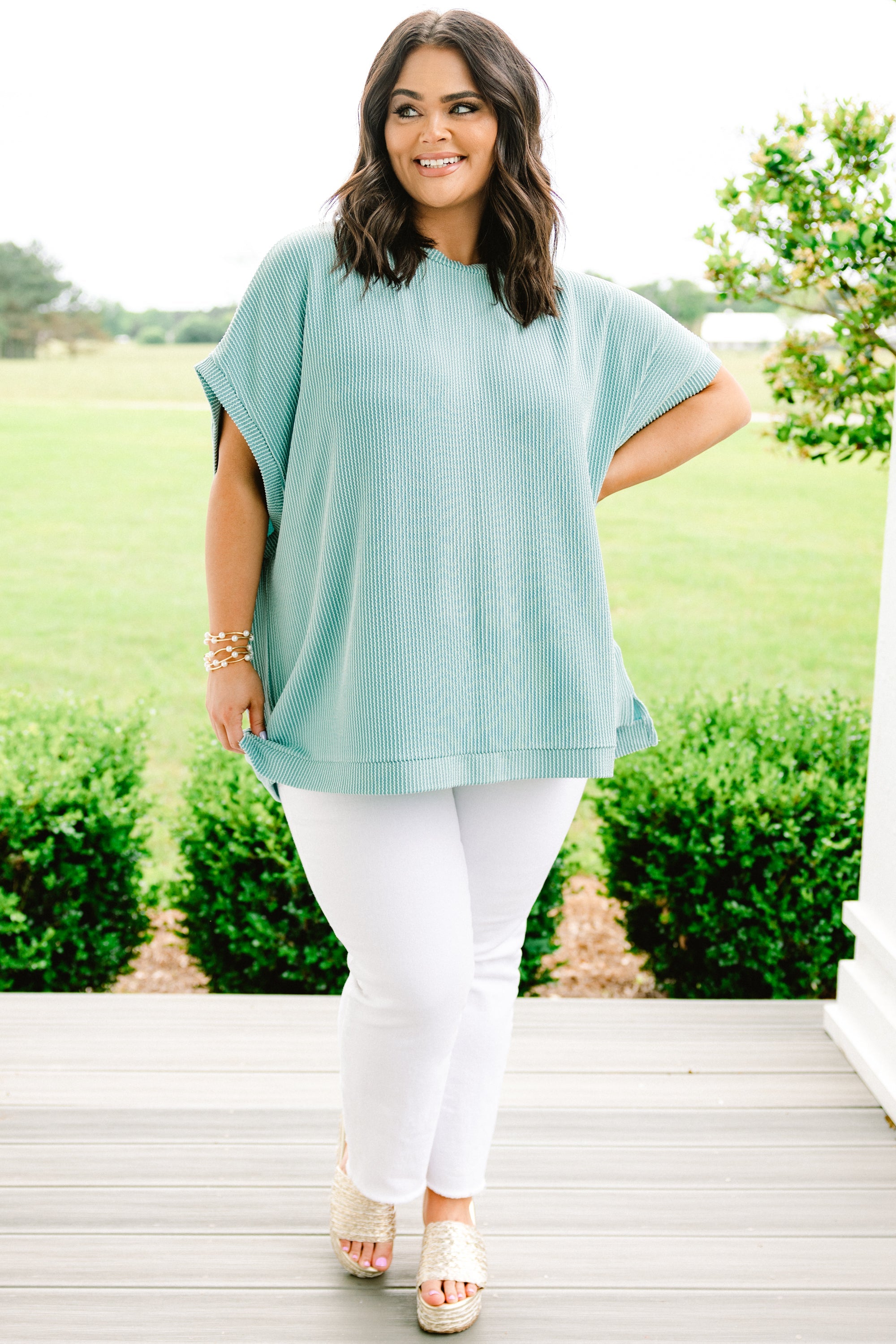 All About Knits Top, Turquoise