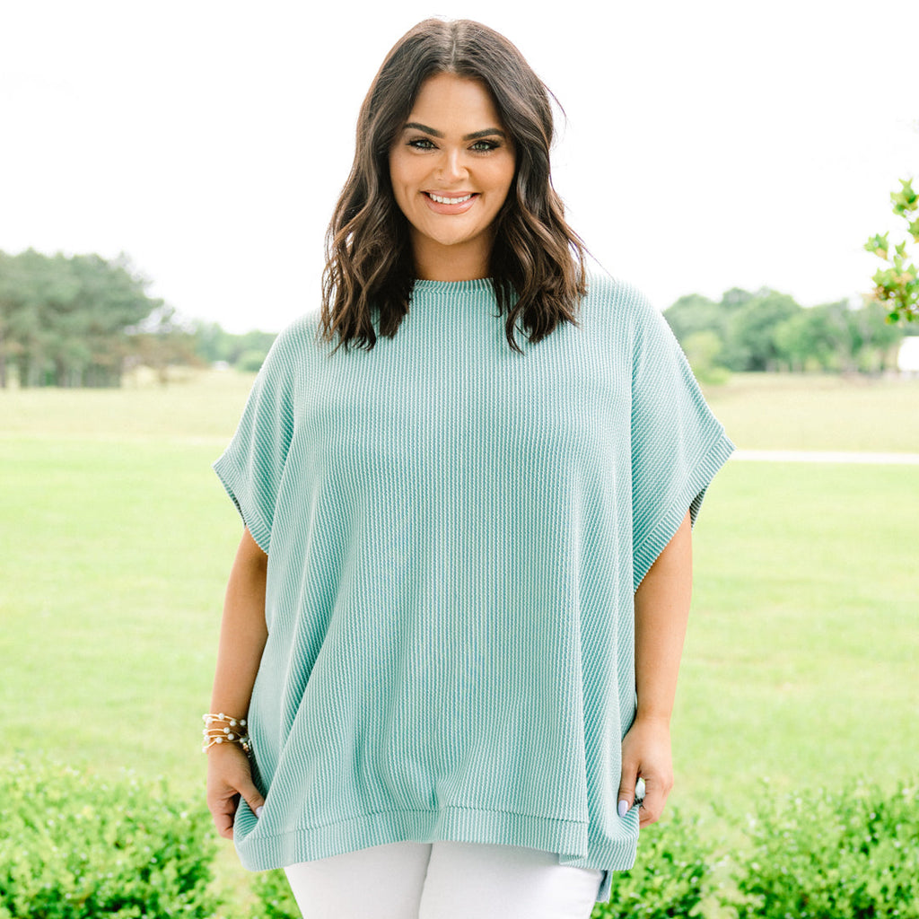 All About Knits Top, Turquoise