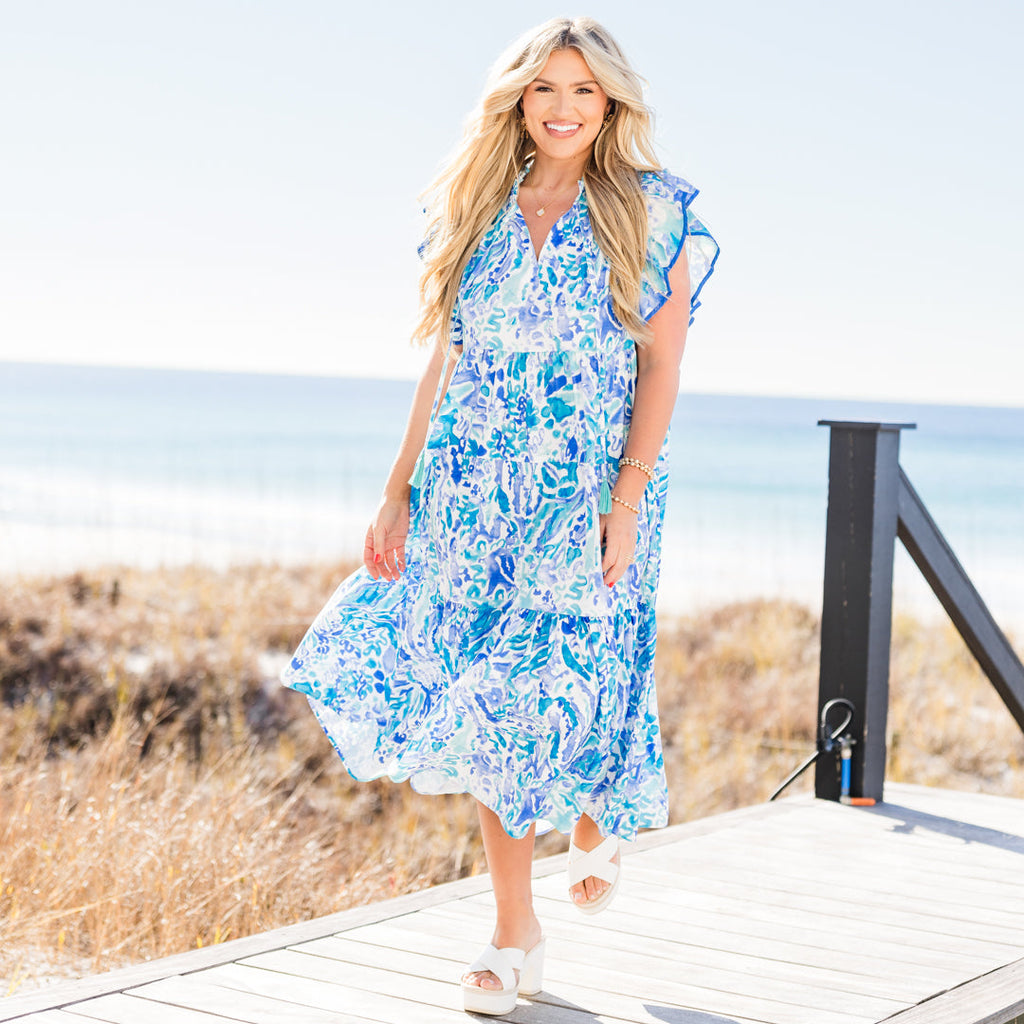 All About Last Night Dress, Blue