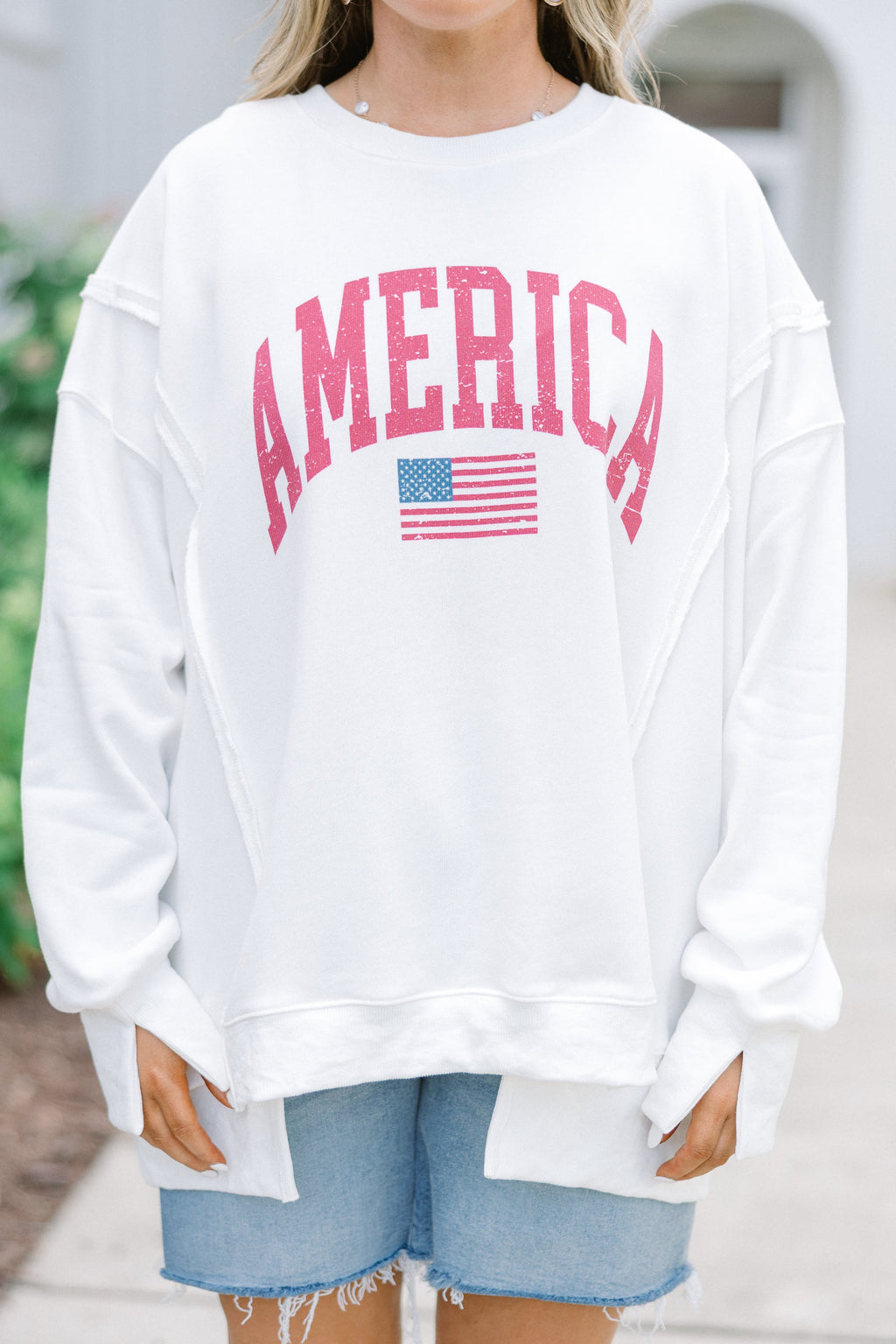 All American Girl Comfy Crew, Ivory