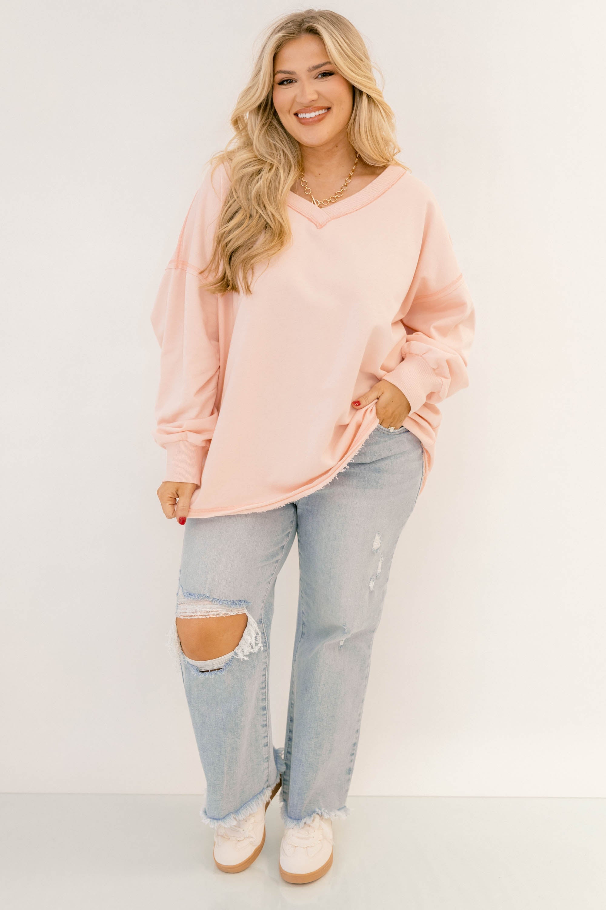 All Going Well Pullover, Pink