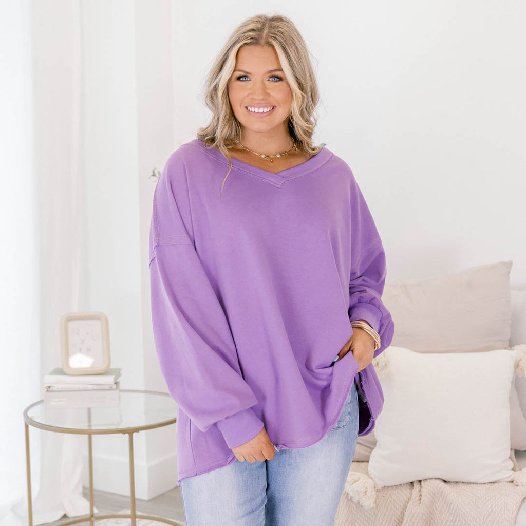 All Going Well Pullover, Purple