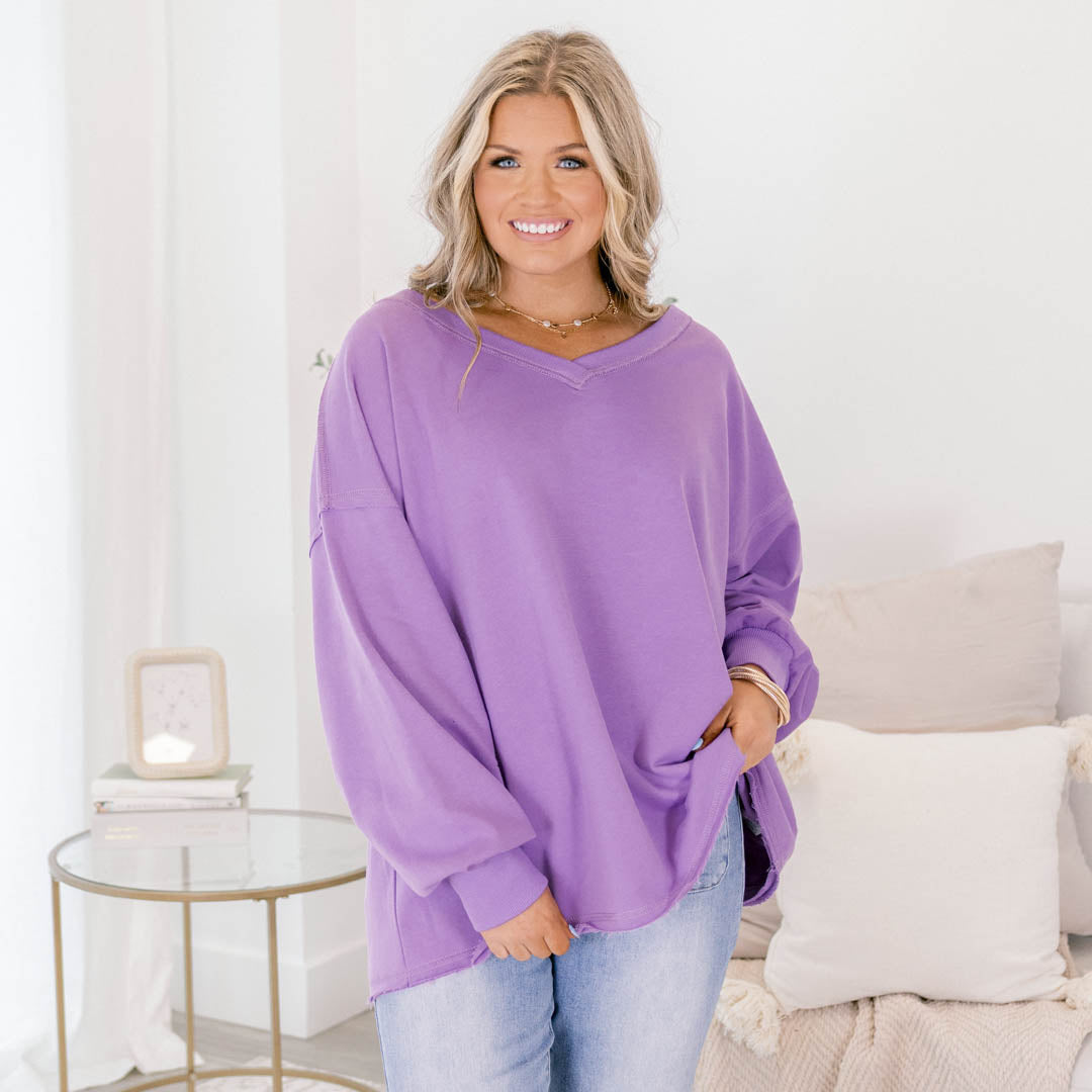 All Going Well Pullover, Purple