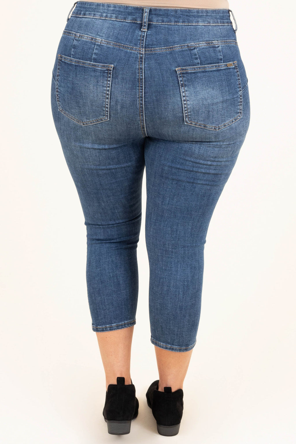 All I Ask Capris, Dark Wash