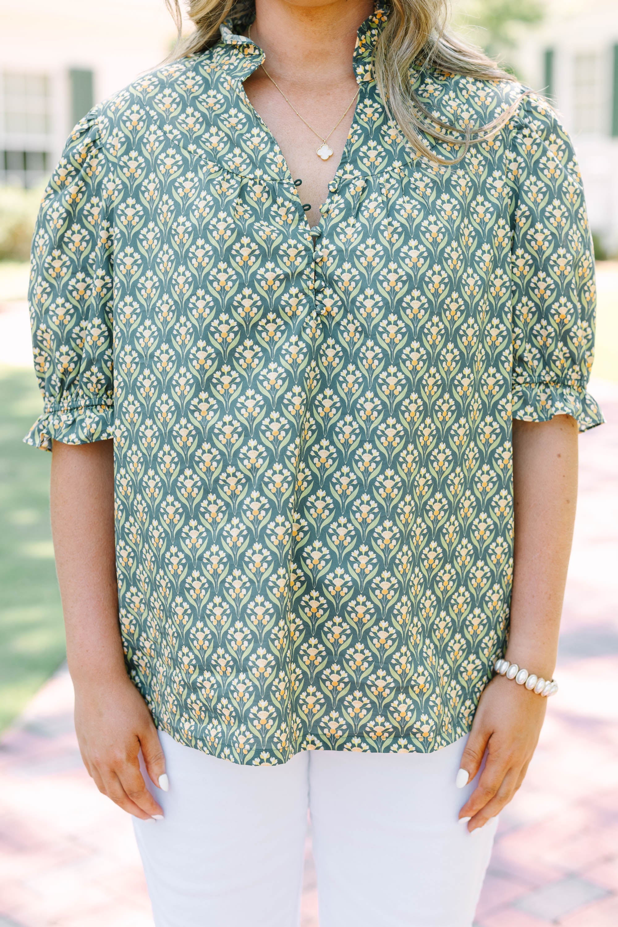 All In A Day Top, Green