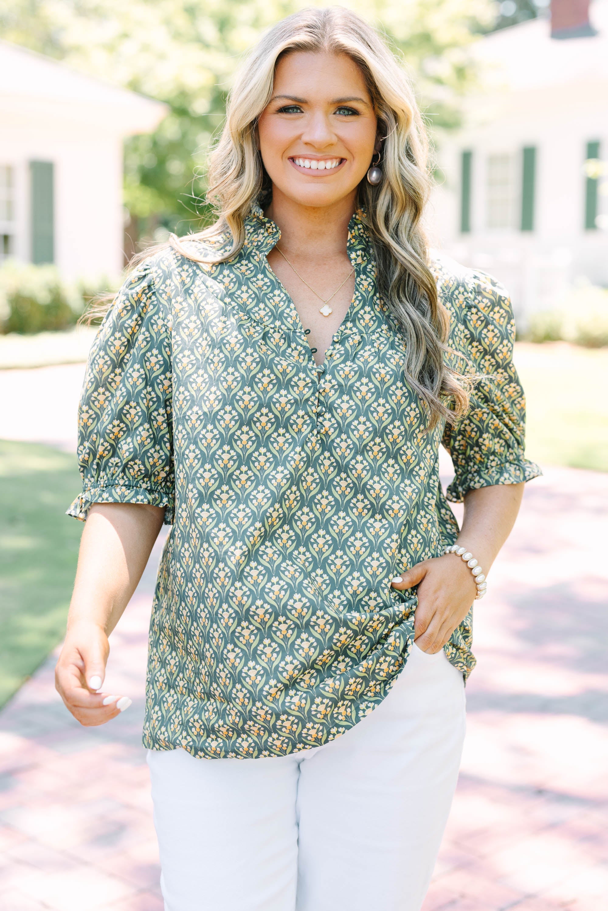 All In A Day Top, Green