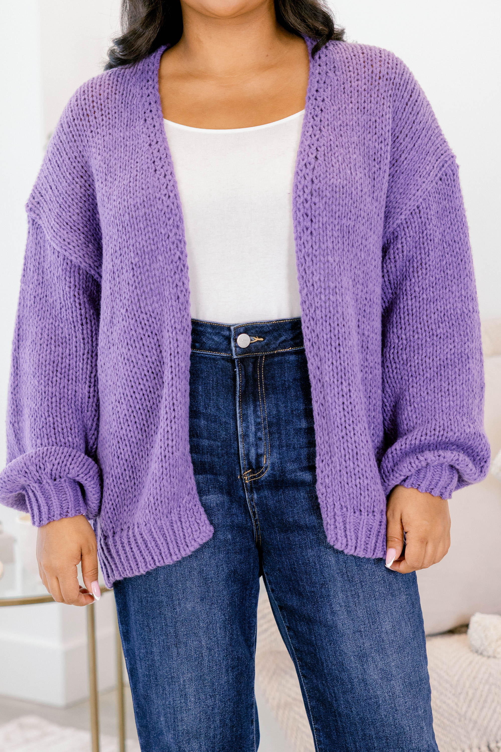 All In Time Cardigan, Purple