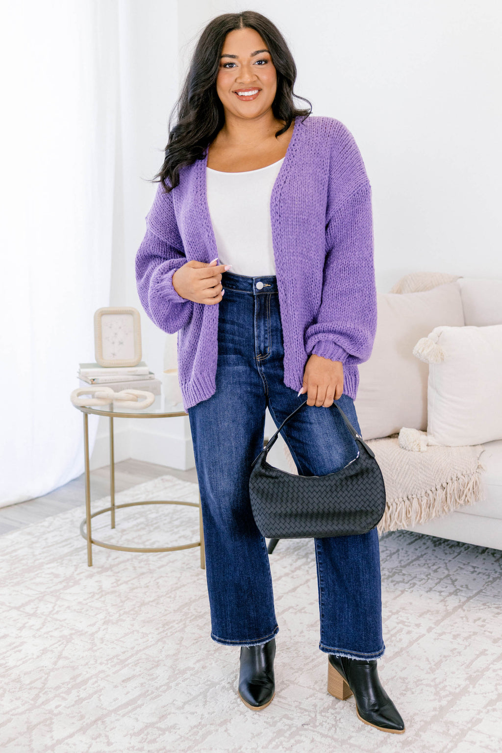 All In Time Cardigan, Purple