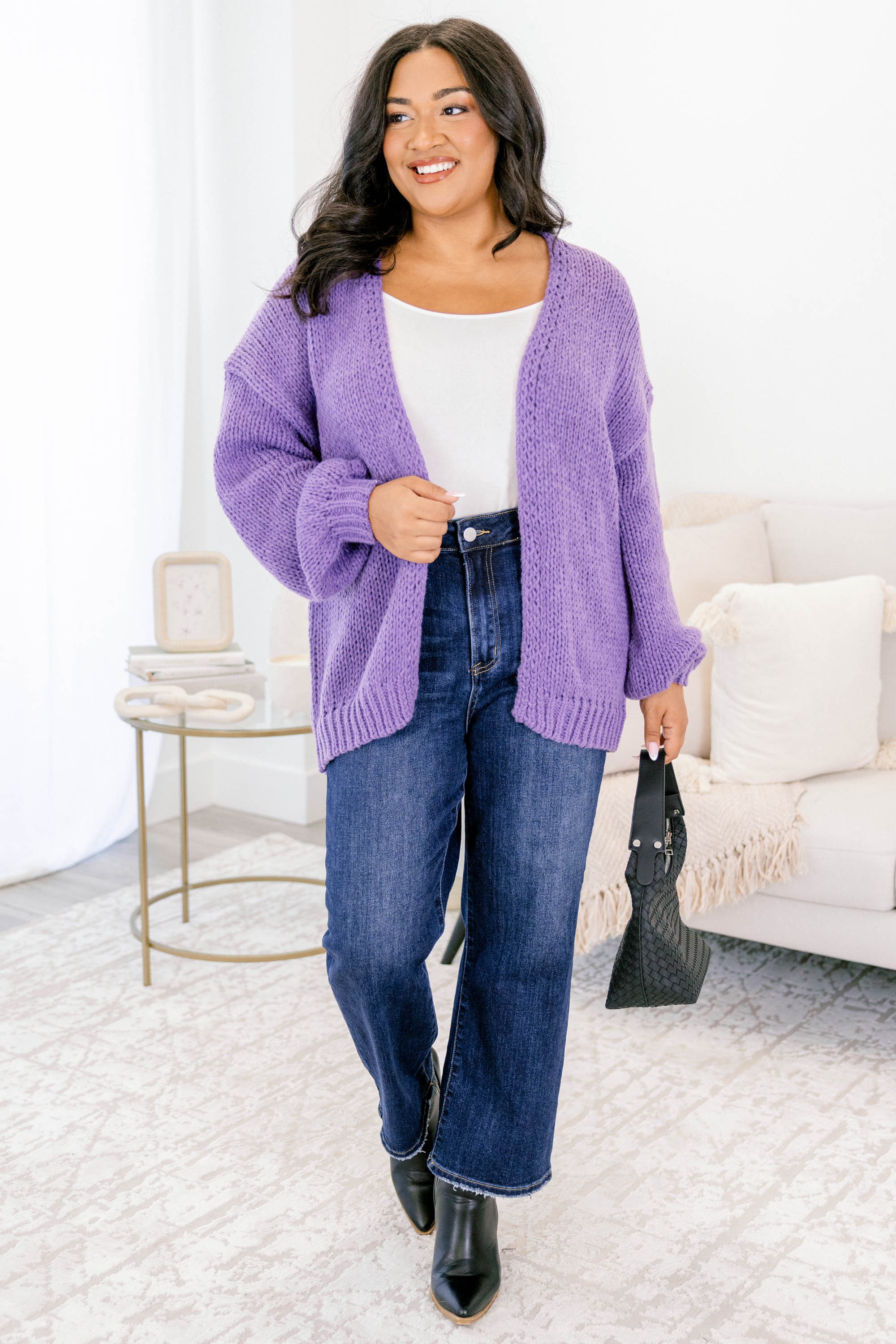 All In Time Cardigan, Purple