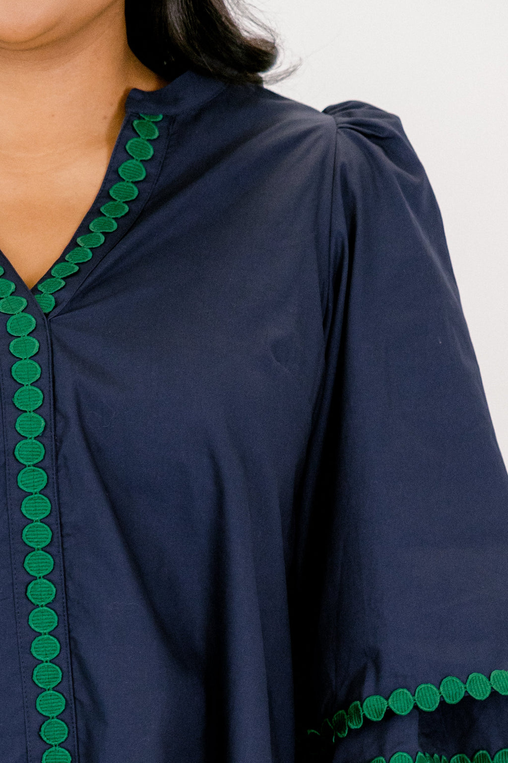 All Made Sense Top, Navy-Green