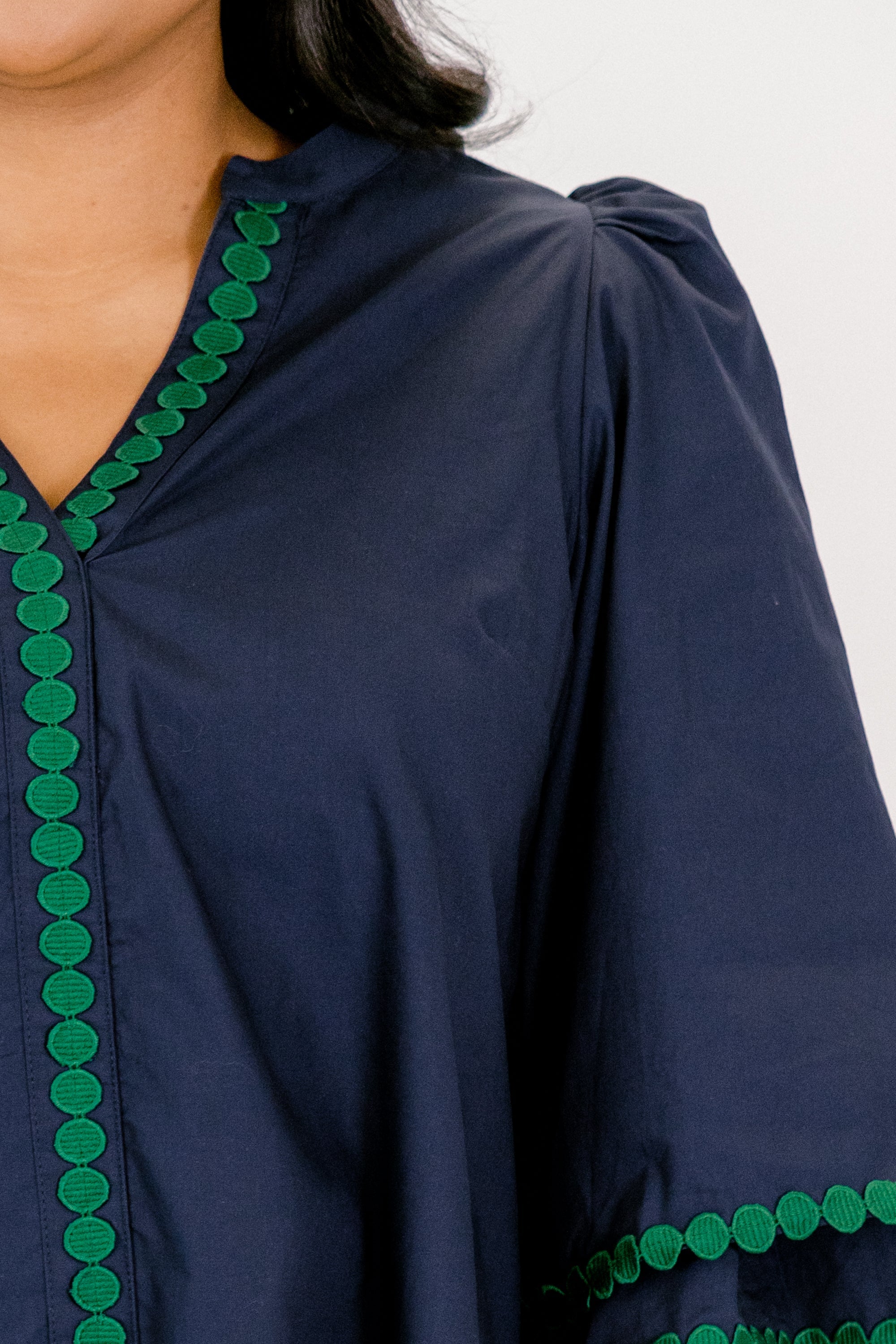All Made Sense Top, Navy-Green