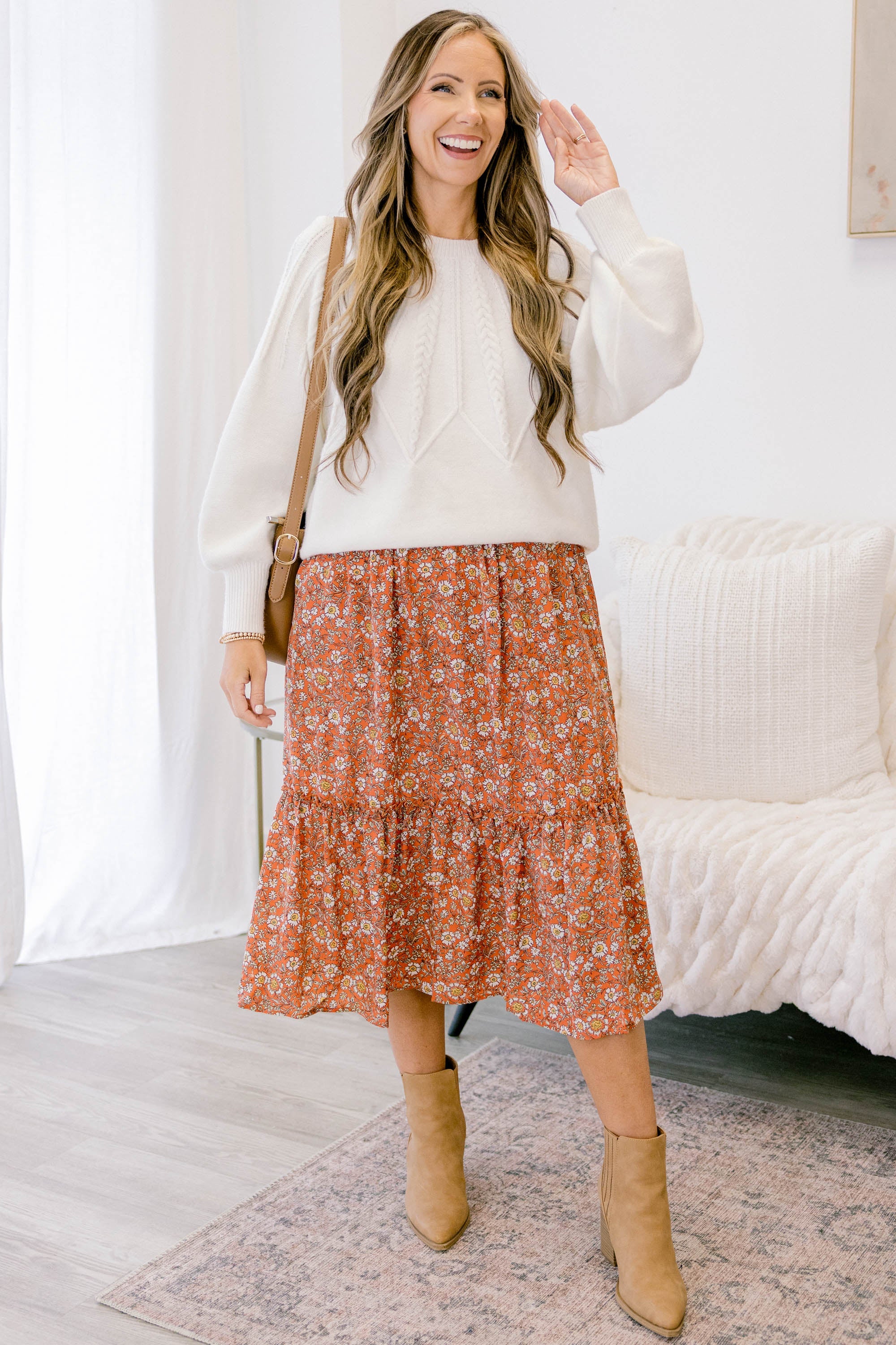 All Set To Go Skirt, Coral