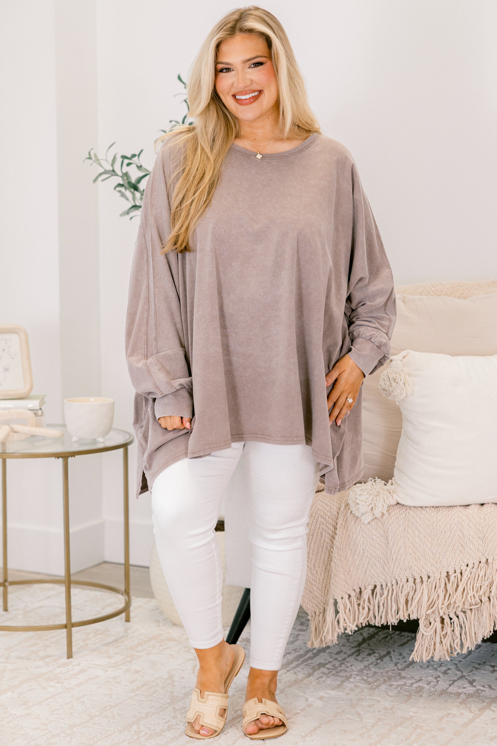 All So Nice Tunic, Brown