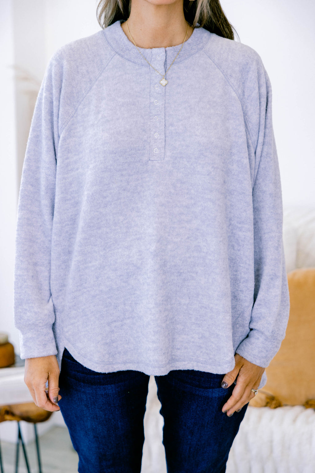 All The Feels Pullover, Heather Grey
