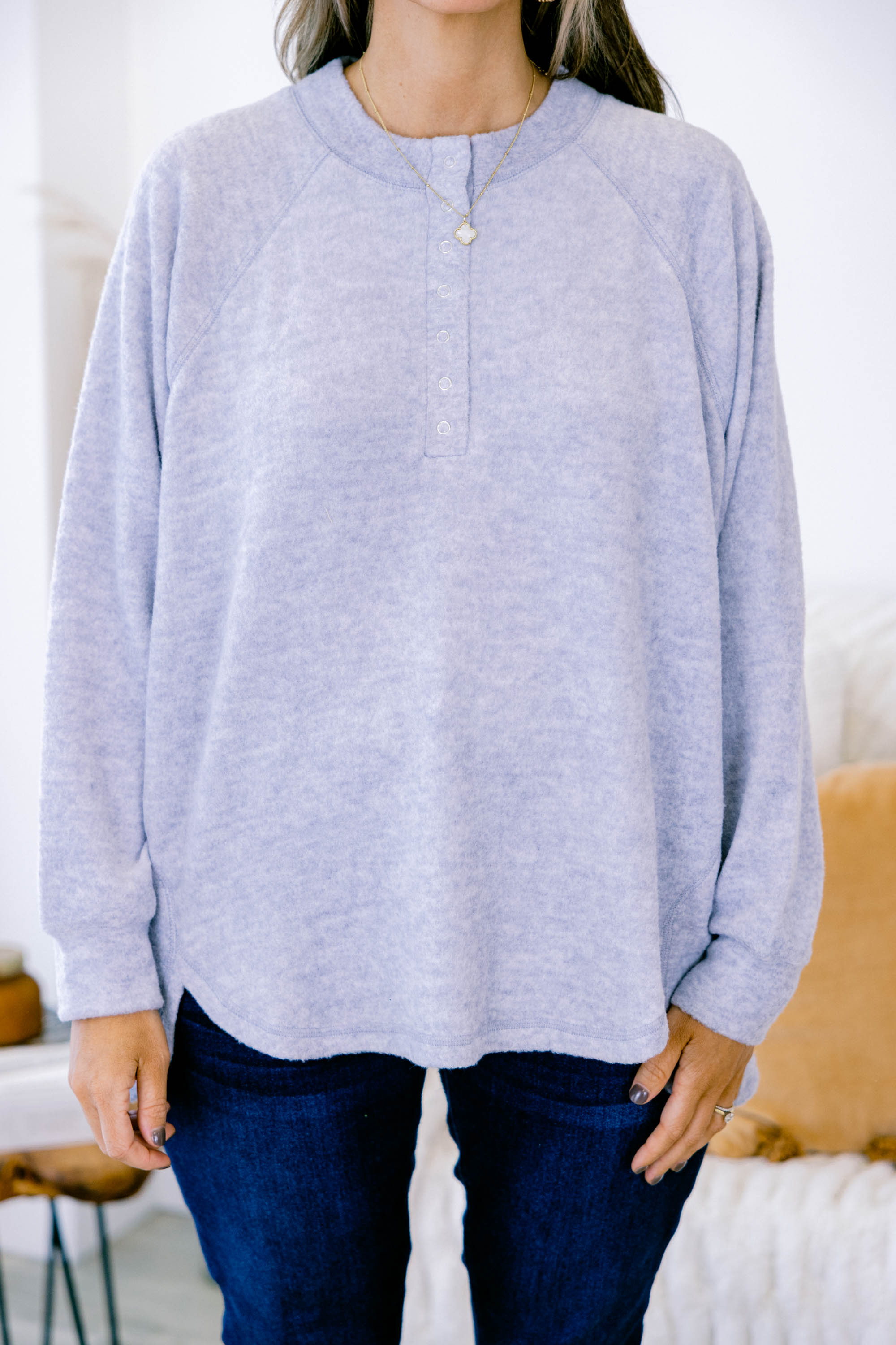 All The Feels Pullover, Heather Grey