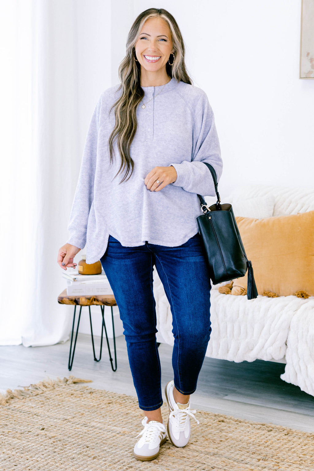 All The Feels Pullover, Heather Grey