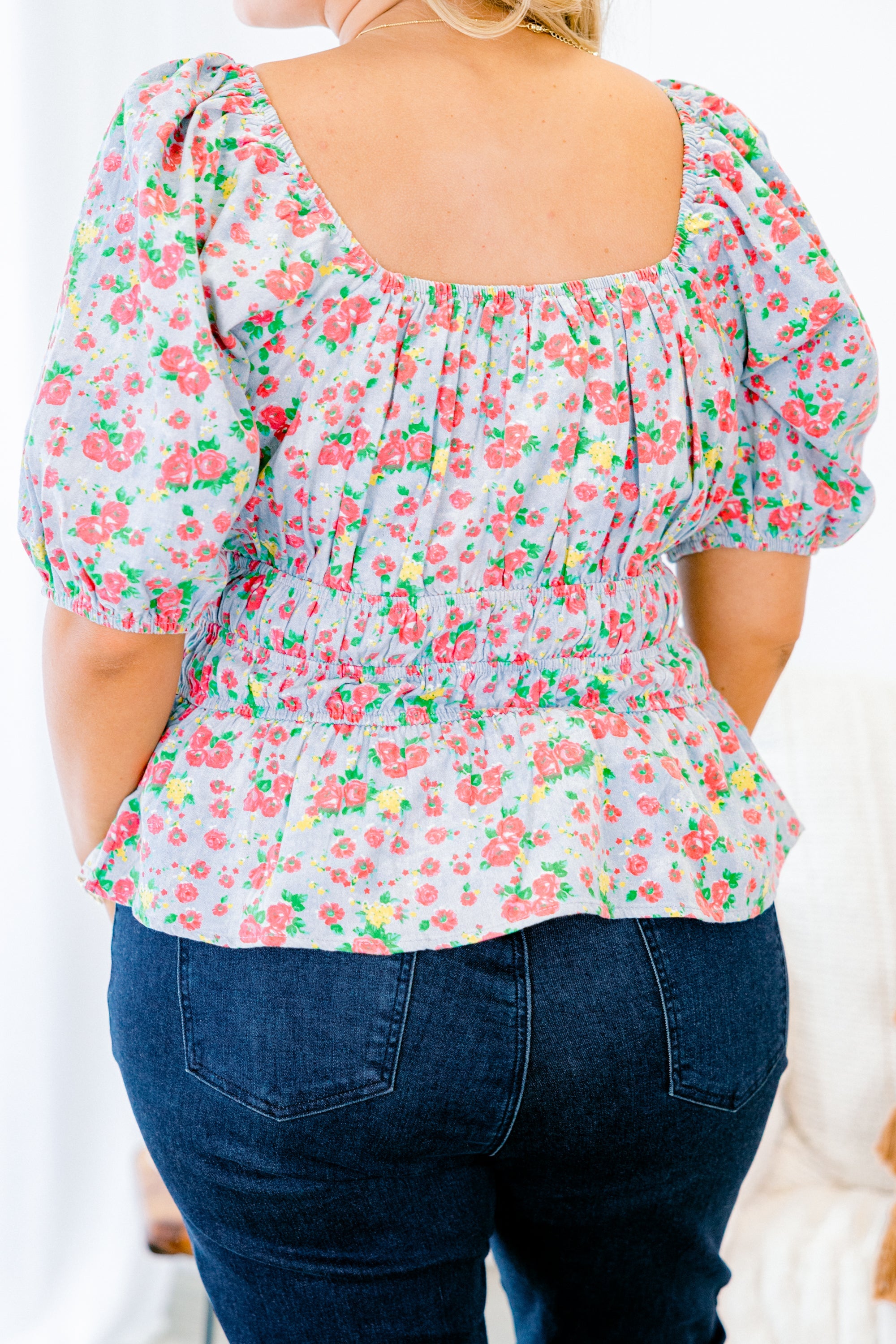 Almost The Weekend Top, Washed Light Denim