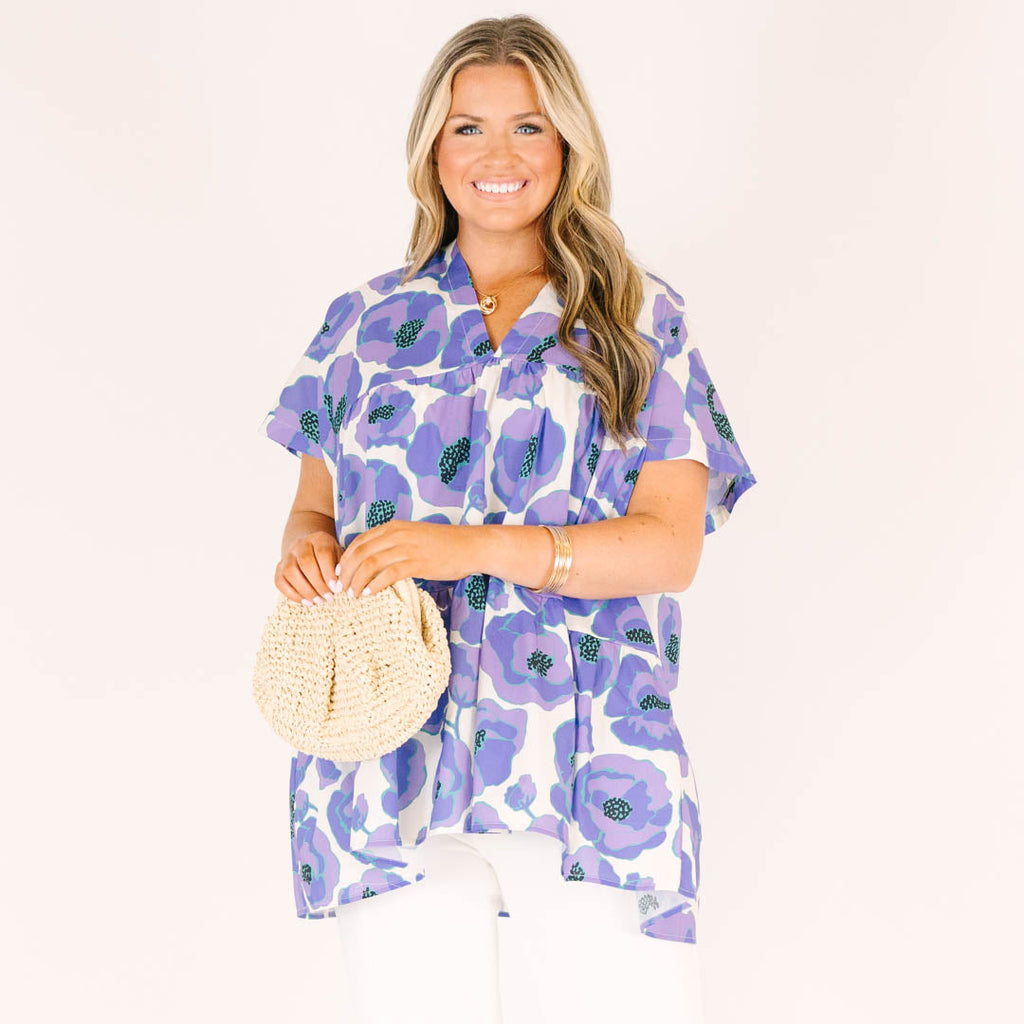Aloha Spirits Top, Purple