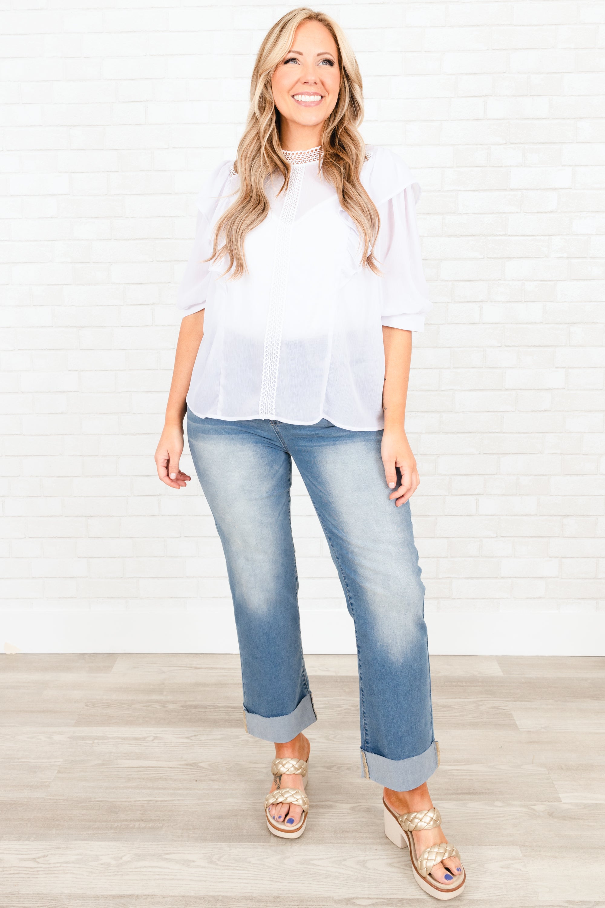Always Ahead Top, White
