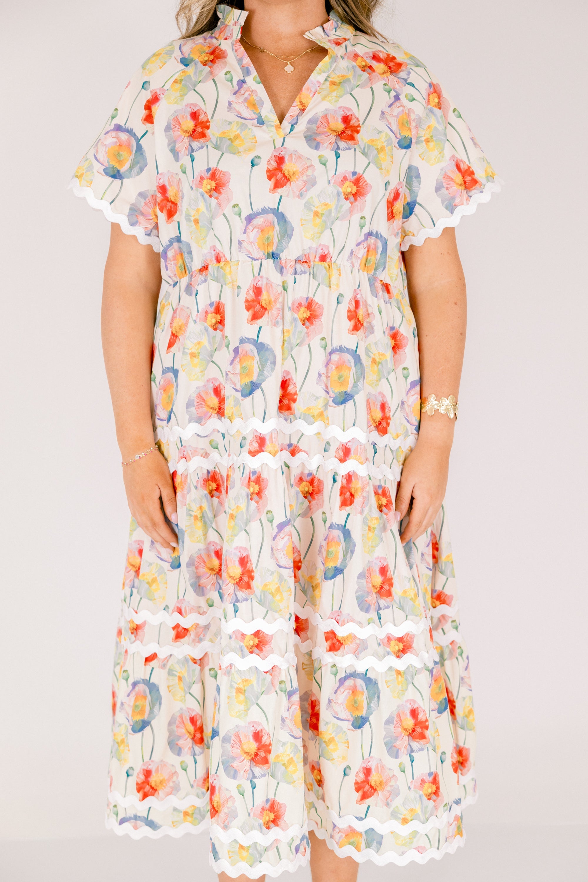 Always Daylight Maxi Dress, Cream Mix
