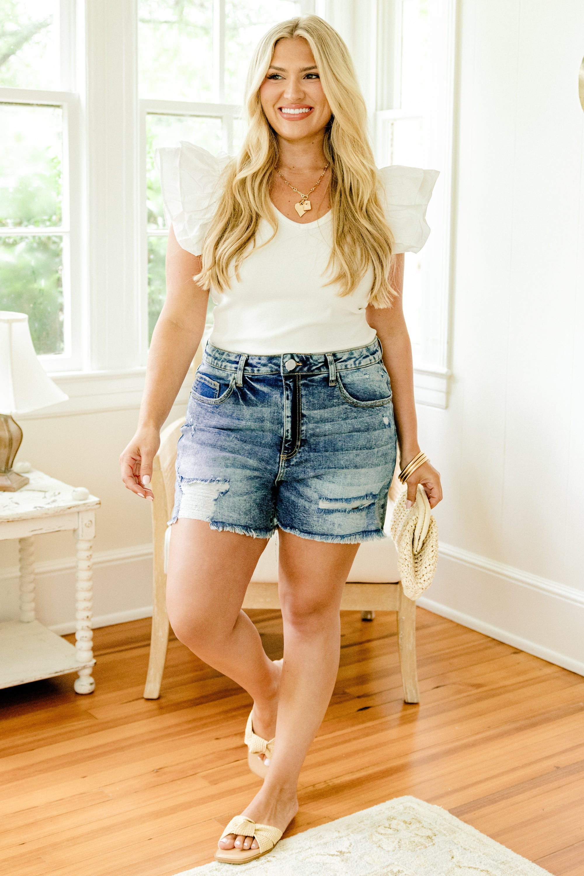 Always The Right Time Shorts, Blue