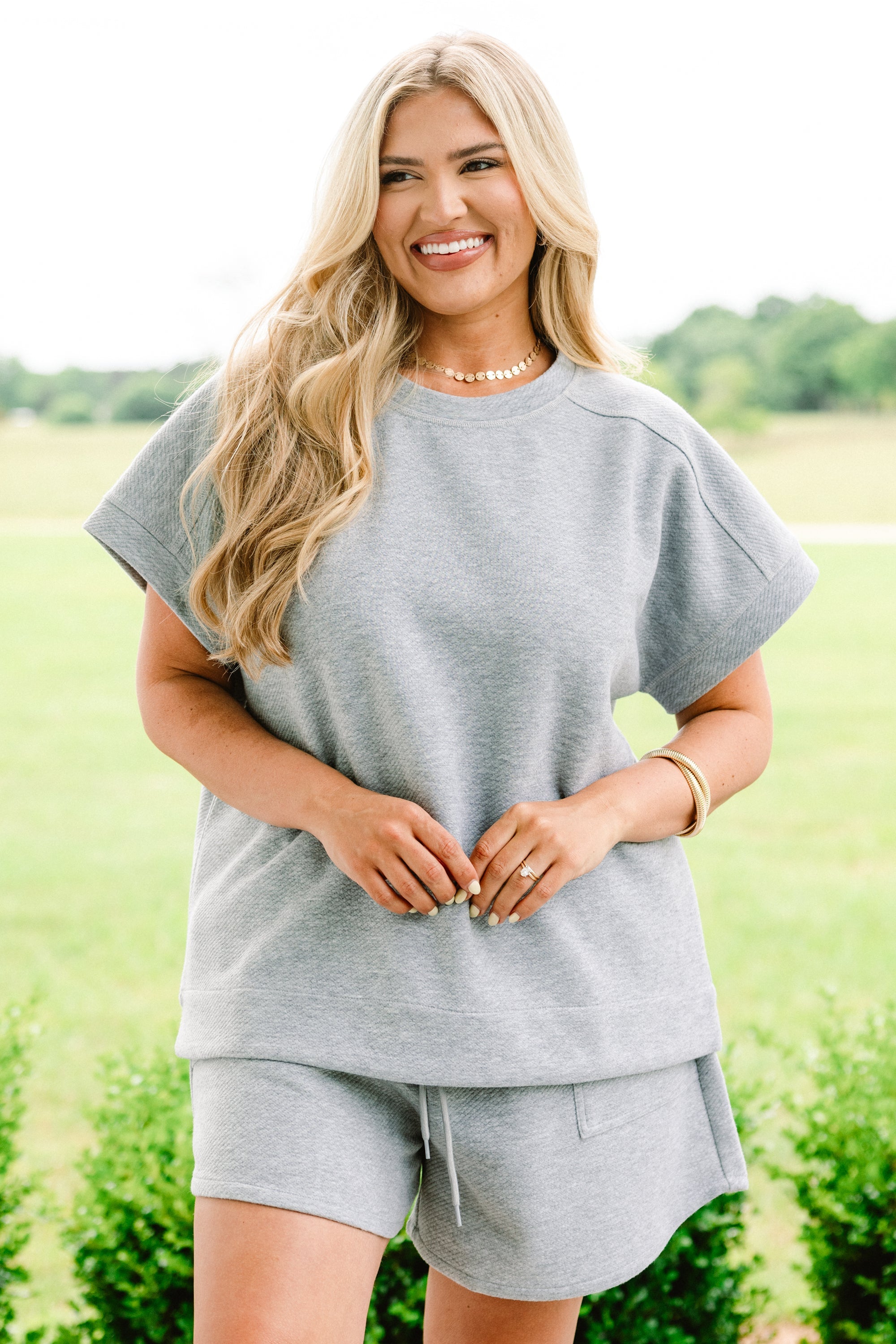 Always The Same Thing Top, Heather Gray