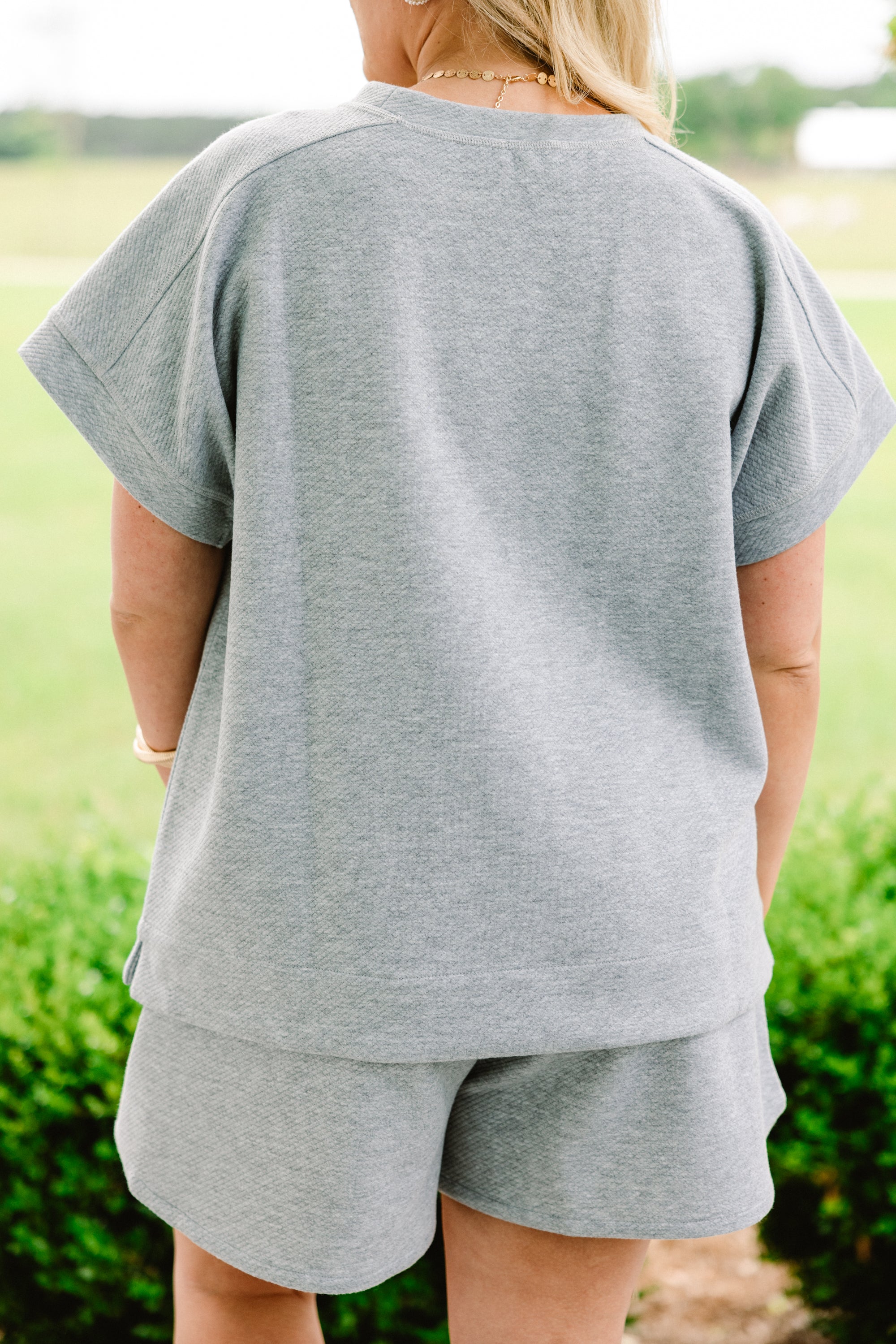 Always The Same Thing Top, Heather Gray