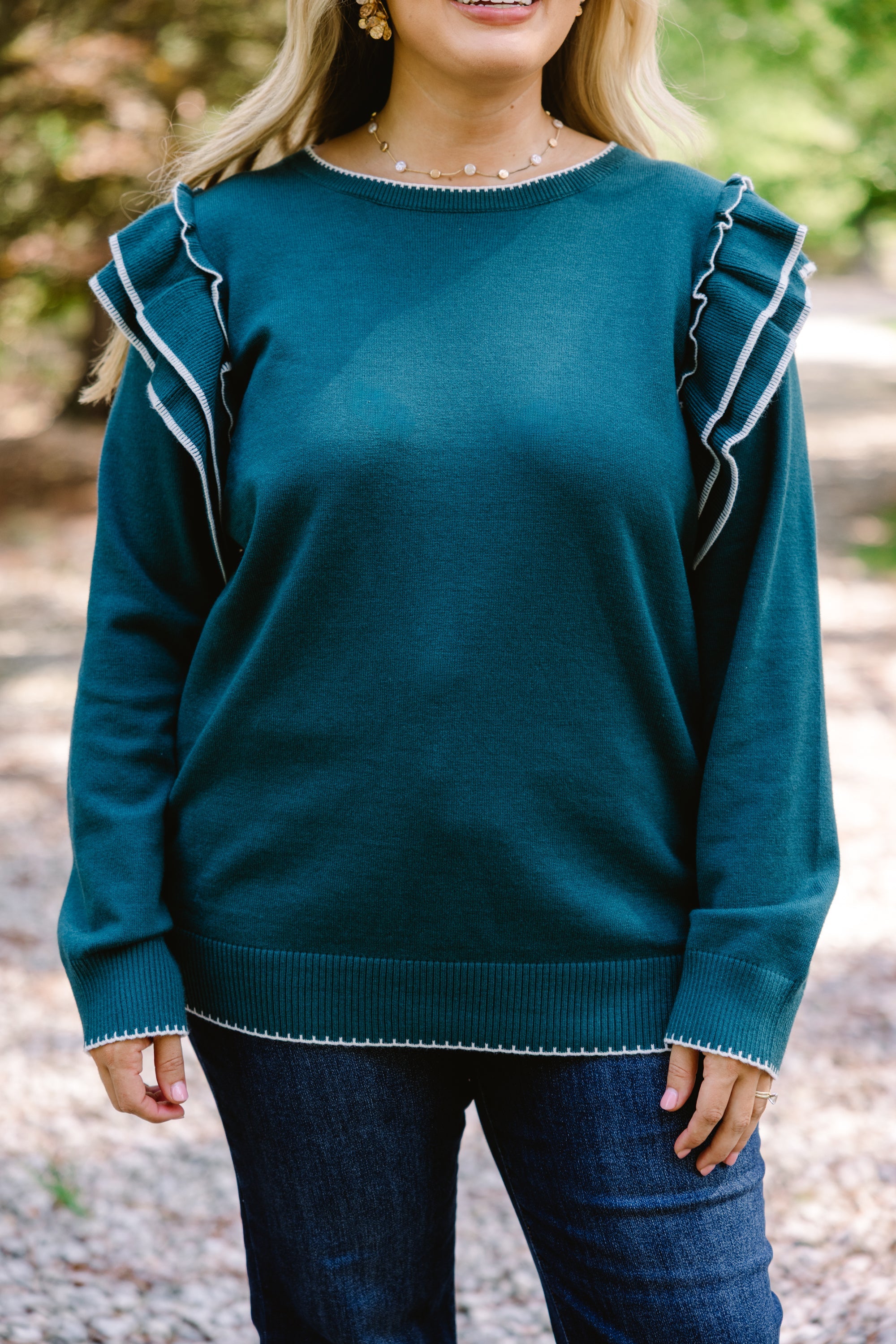 Always Timeless Sweater, Teal