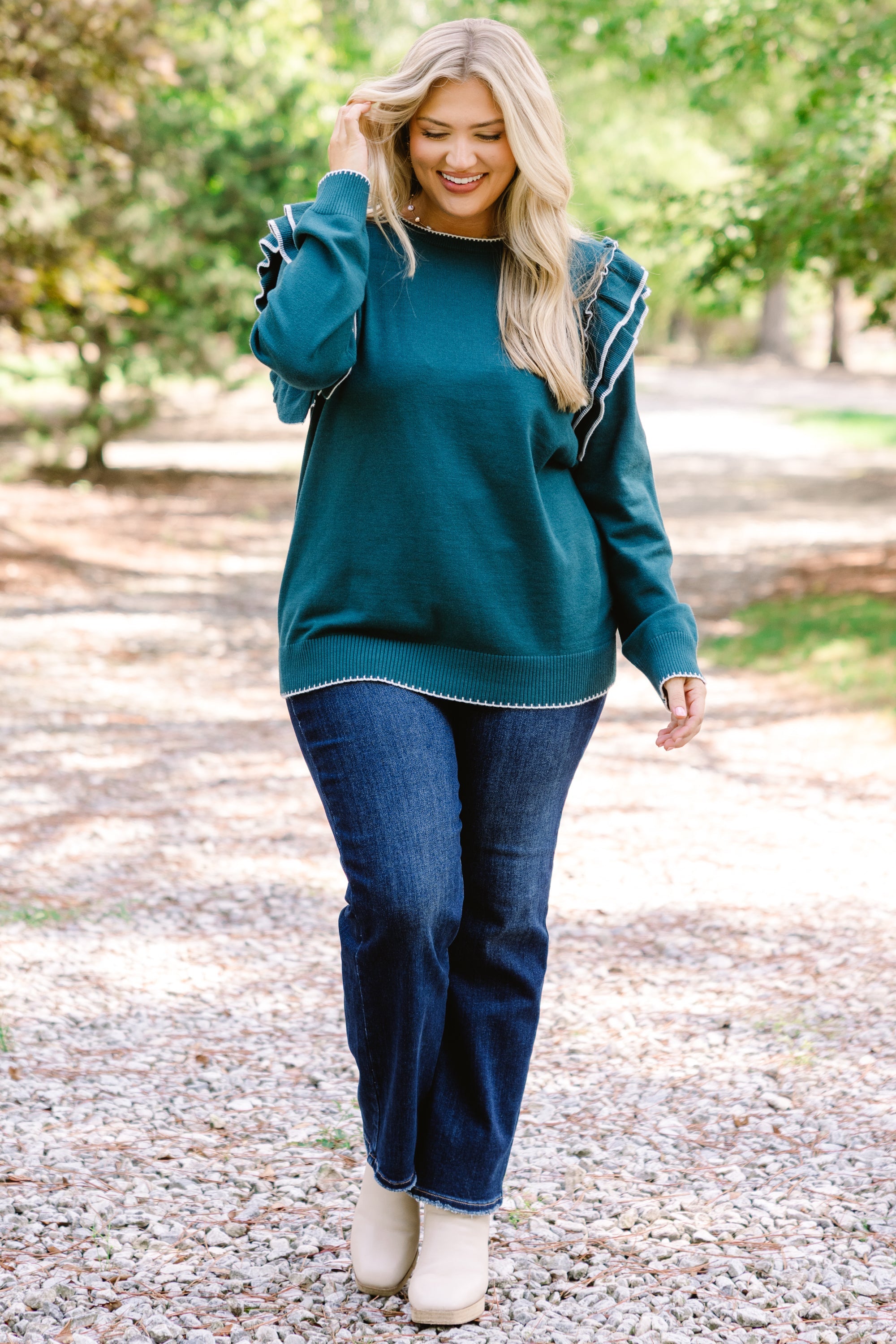 Always Timeless Sweater, Teal